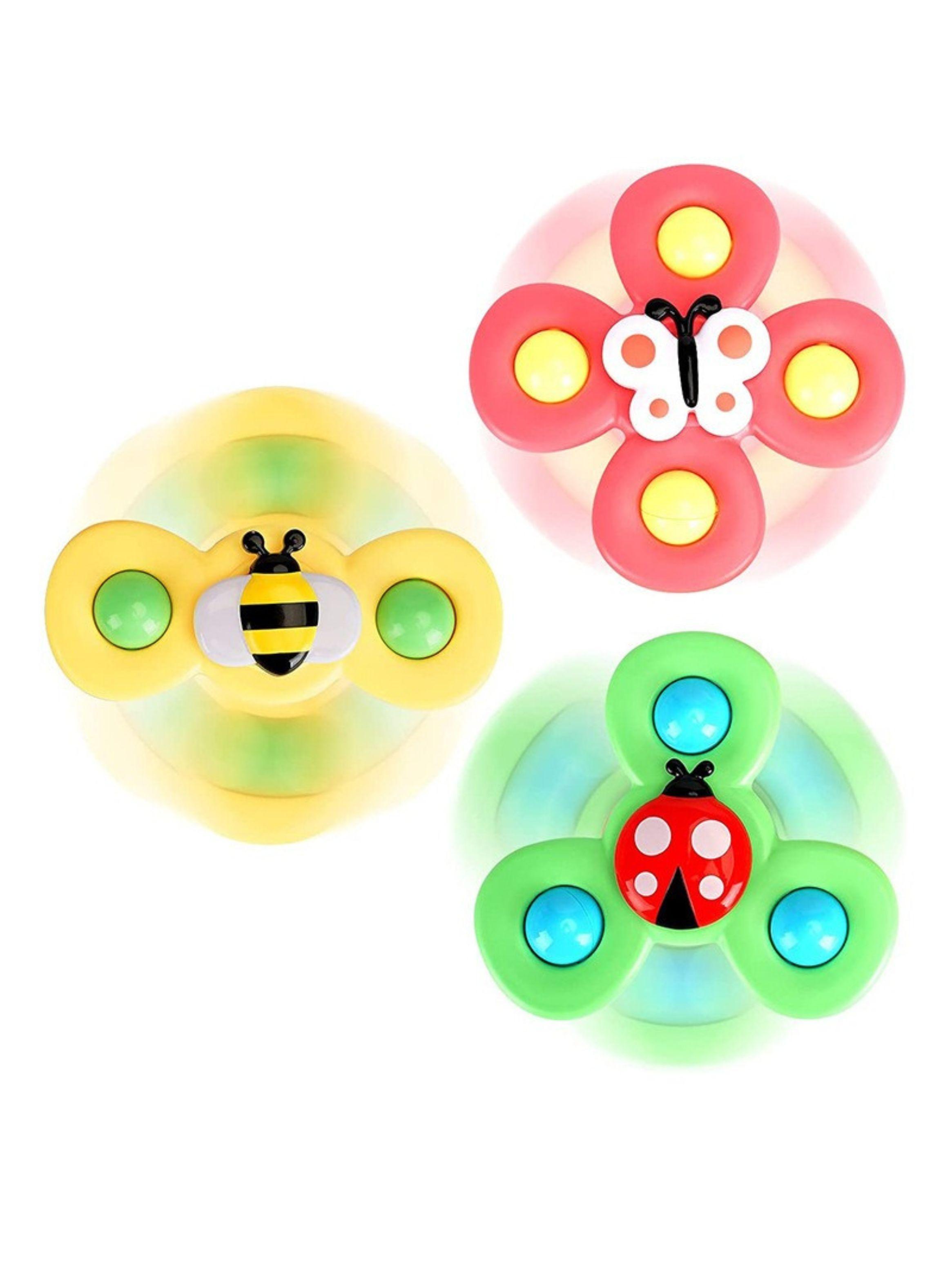 Juguete Sensorial Giratorio Spinner Ventosa Bebe 3 Piezas-0