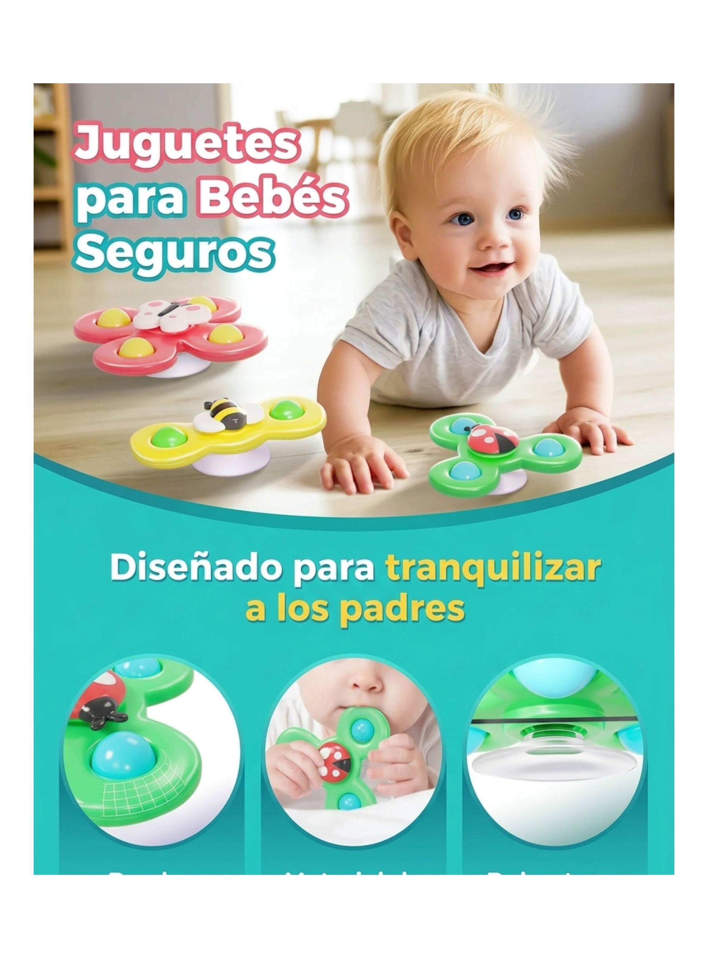 Juguete Sensorial Giratorio Spinner Ventosa Bebe 3 Piezas-3