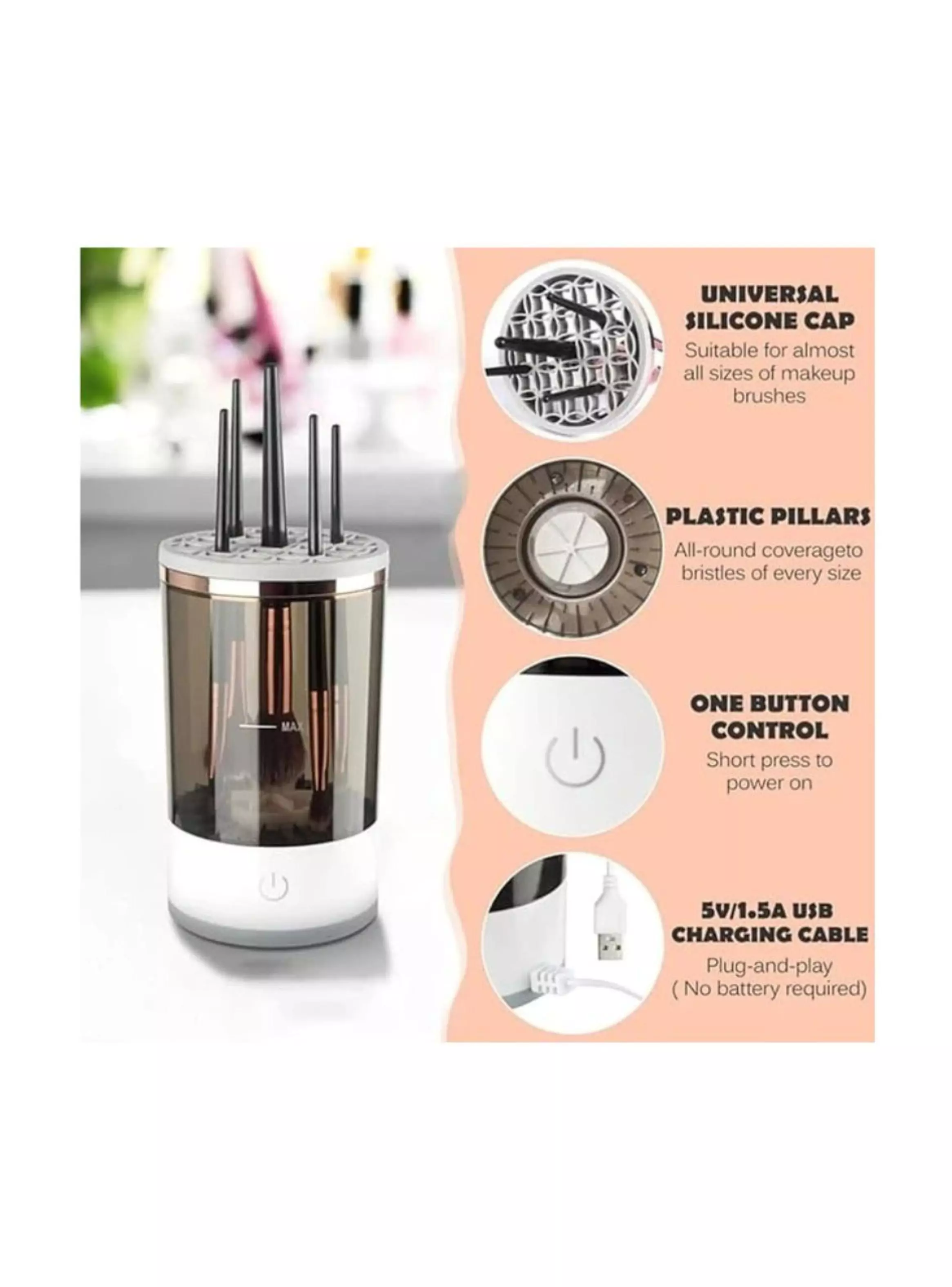Maquina Limpiadora De Brochas De Maquillaje Automático-4