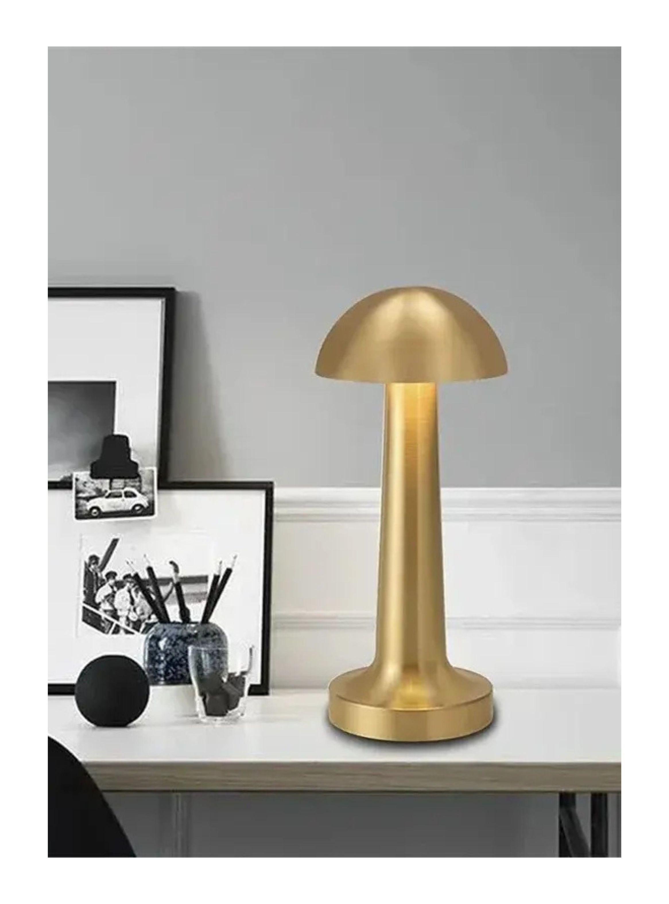Lámpara Mesa Led Recargable Táctil Inalámbrica Honguito-2