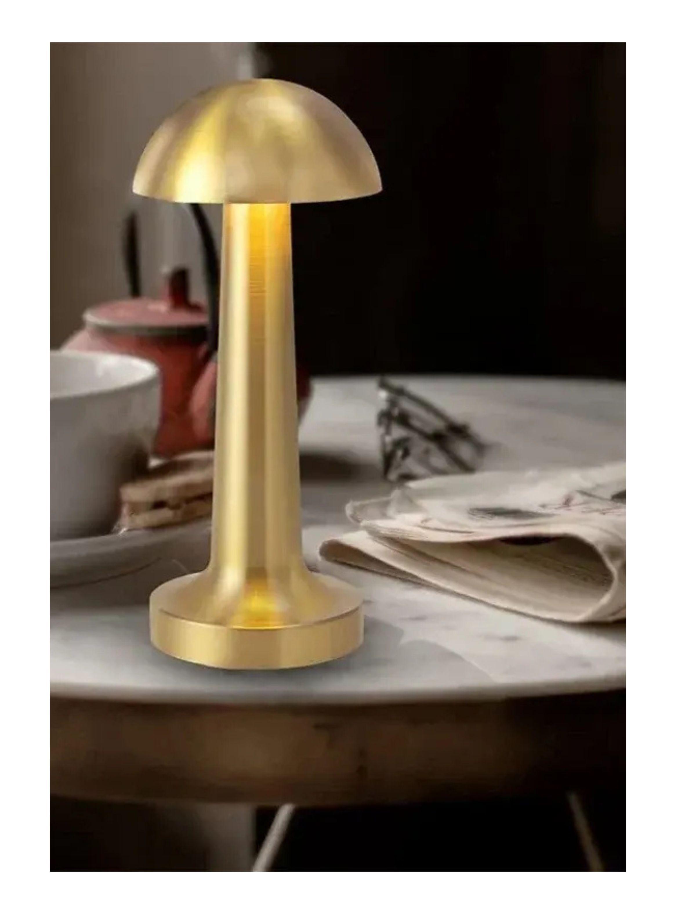 Lámpara Mesa Led Recargable Táctil Inalámbrica Honguito-4
