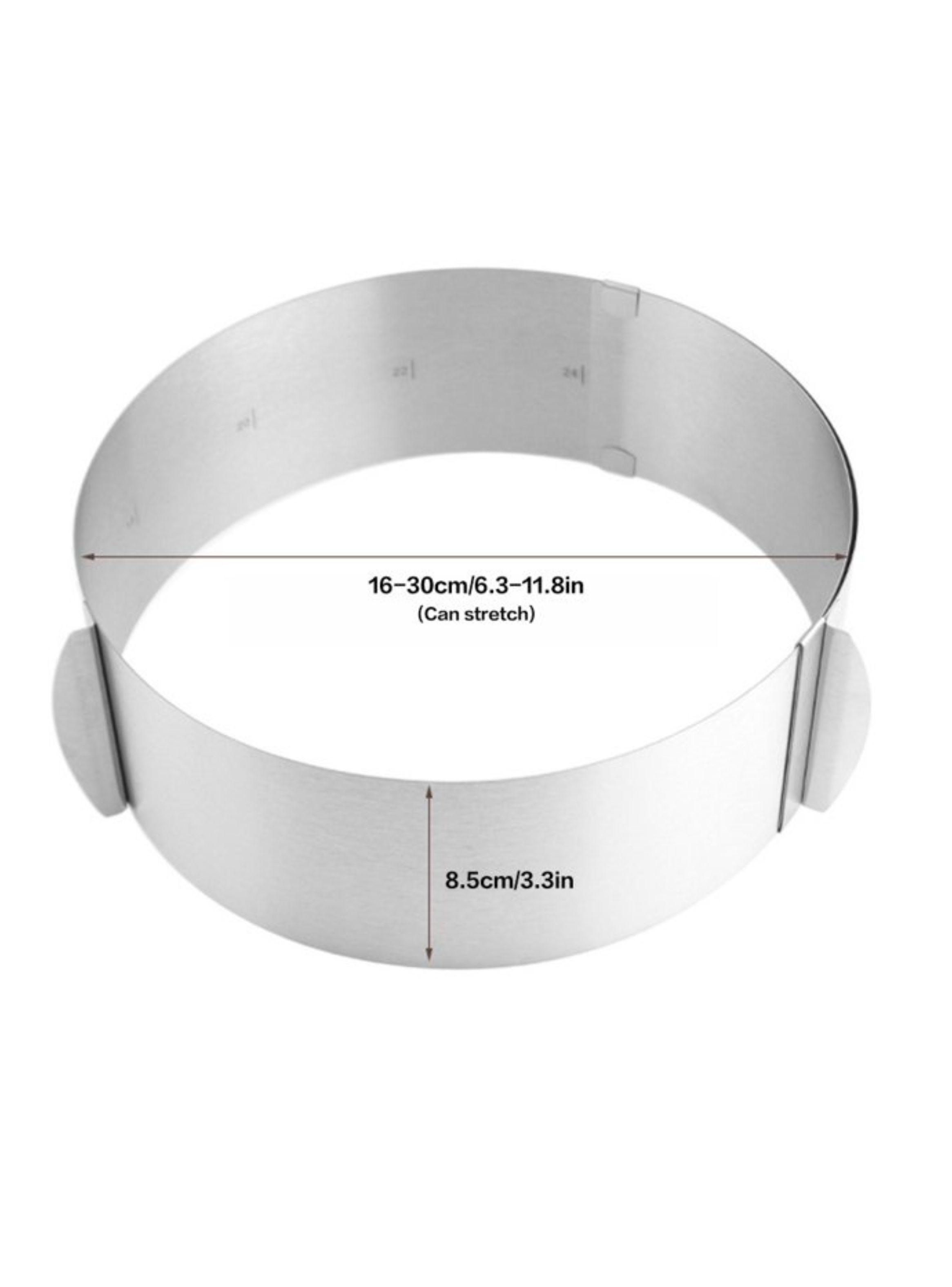 Molde Aro Ajustable Tortas Repostería 15 A 30 Cm Inoxidable-4