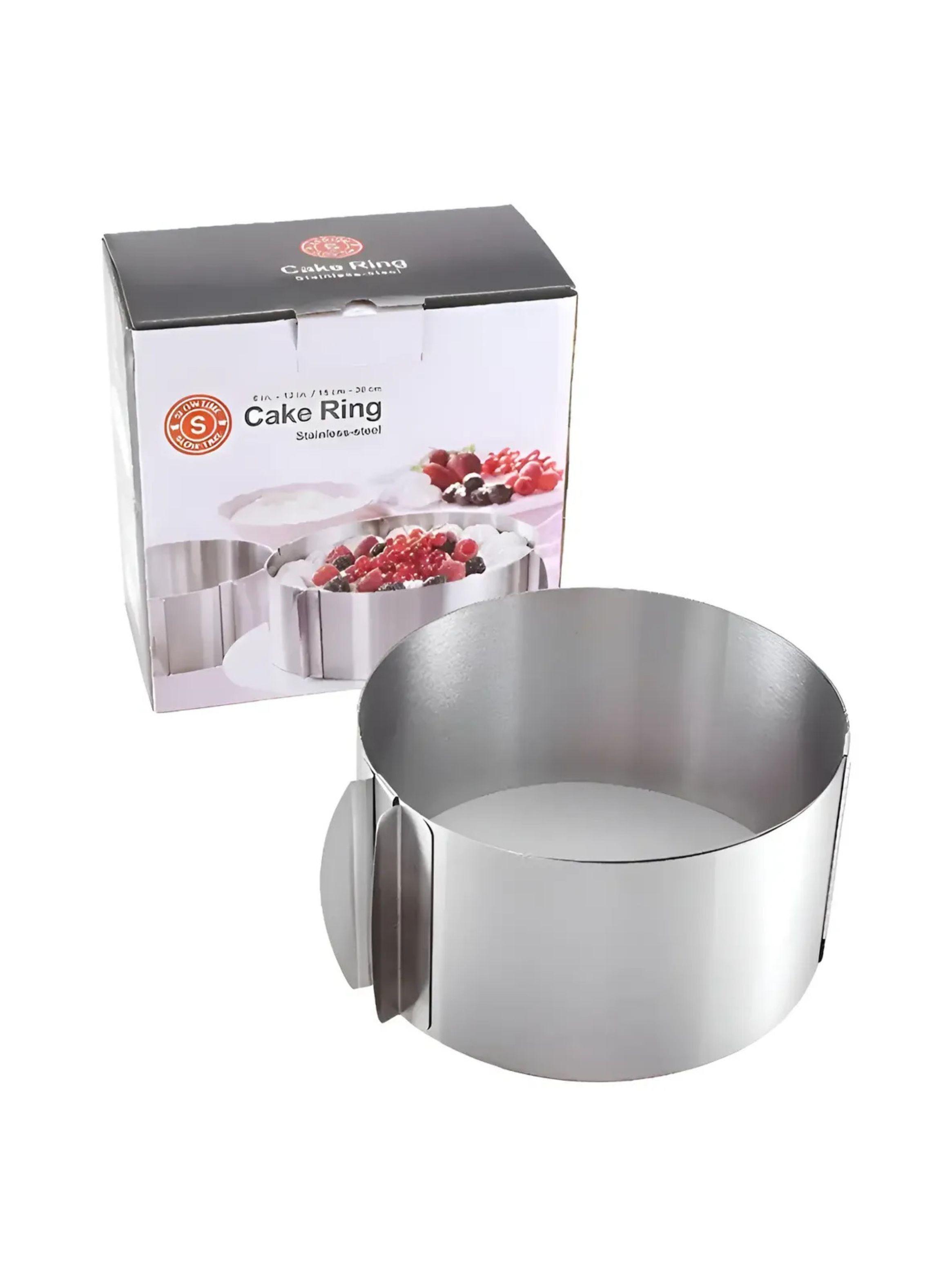 Molde Aro Ajustable Tortas Repostería 15 A 30 Cm Inoxidable-5