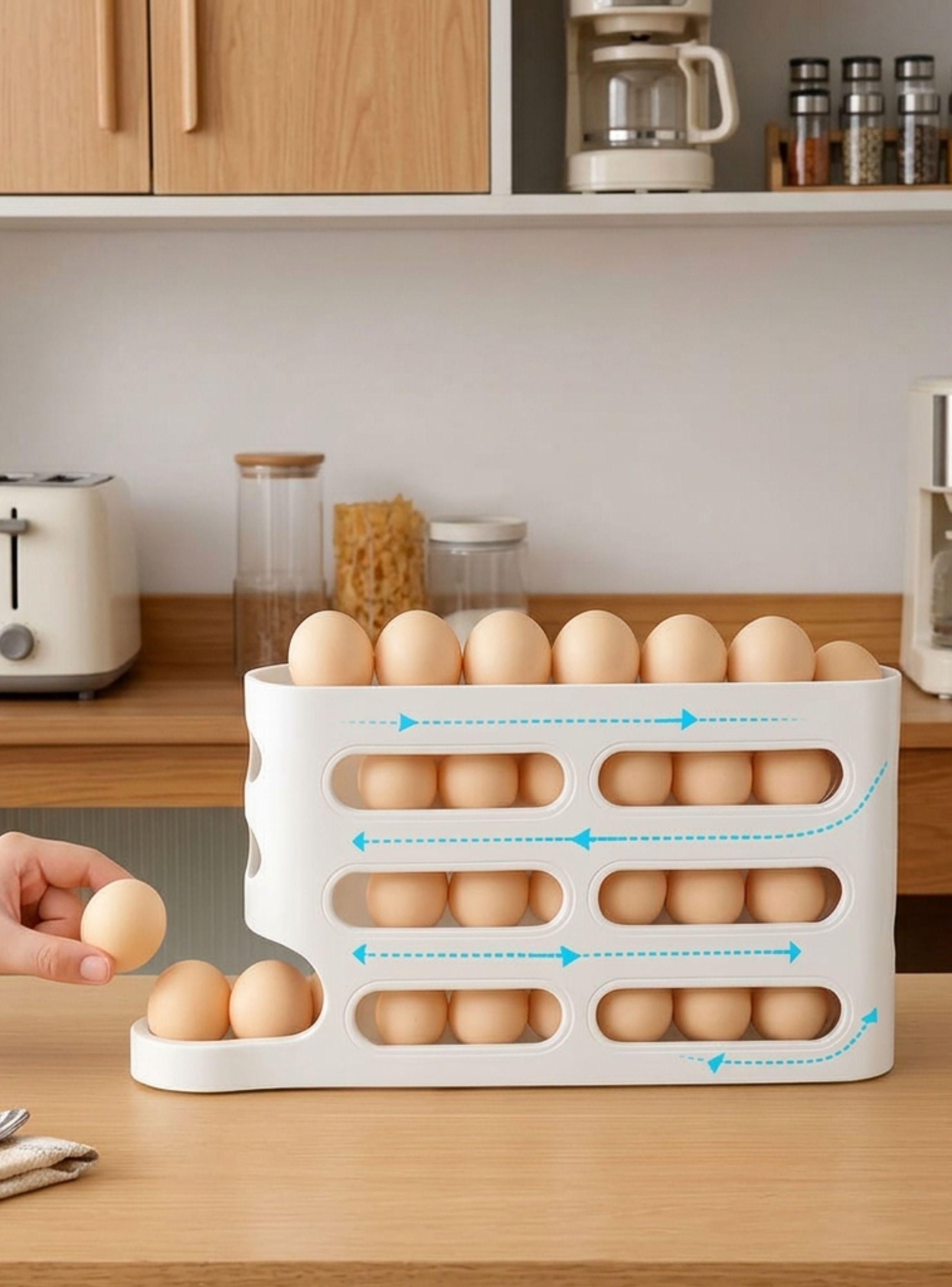 Dispensador De Huevos Rodante Organizador Refrigerador-3