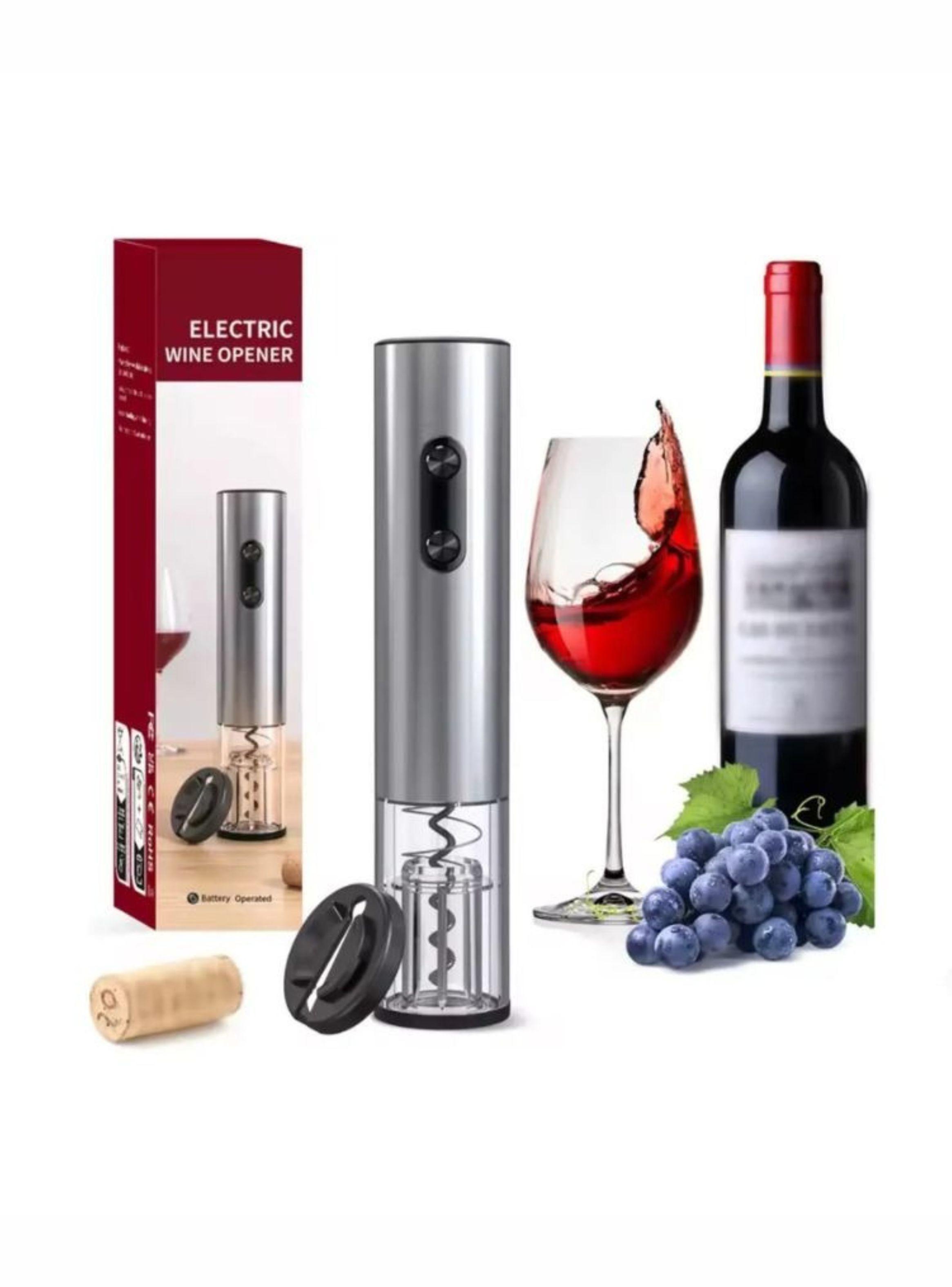 Sacacorchos Eléctrico Automático Para Vino Acero Inoxidable Recargable USB-3