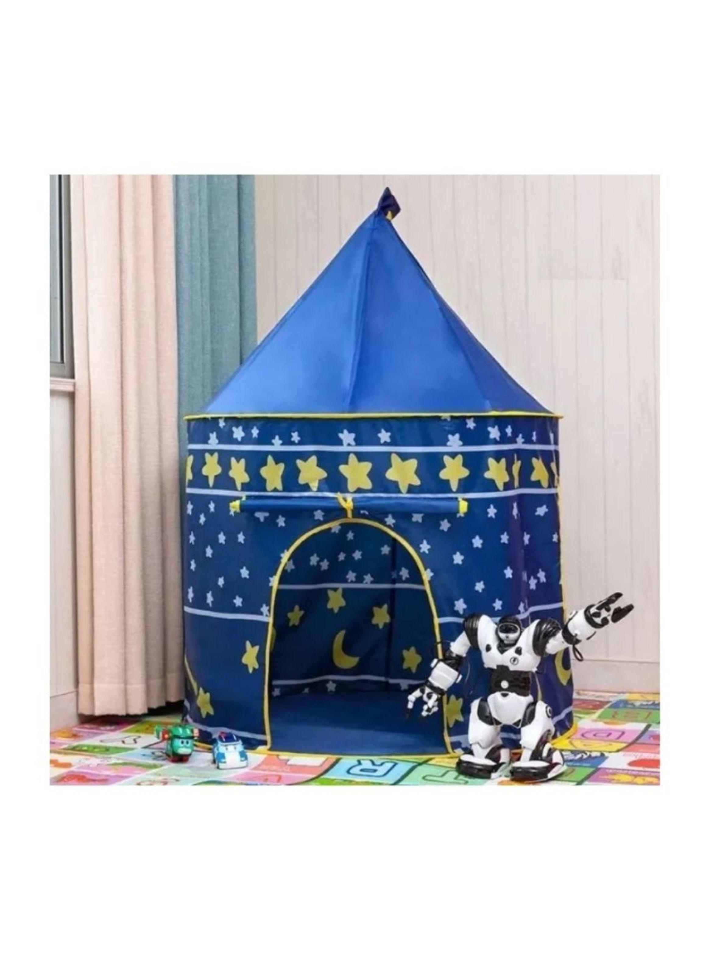 Carpa Castillo Niña Y Niño Infantil Juegos Juguetes Azul 135X105 Cm-4