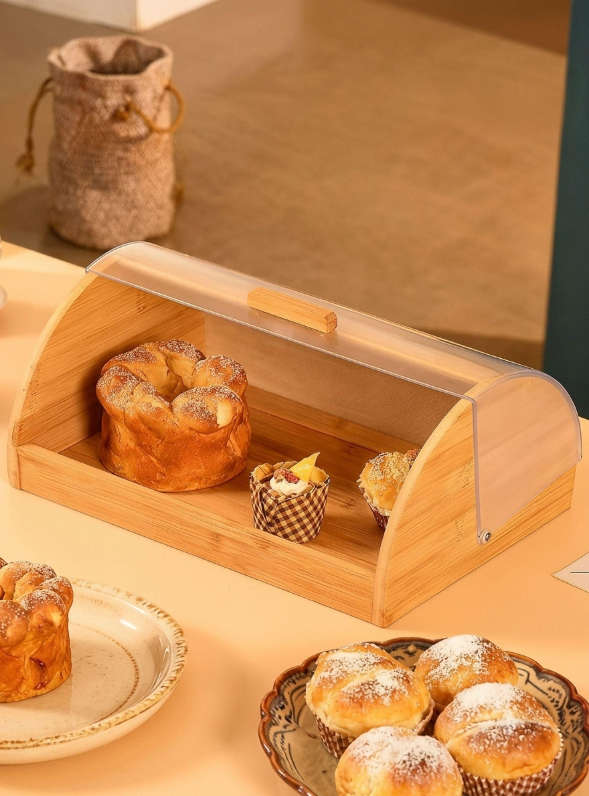 Panera De Bambú Con Tapa Deslizable Organizador Cocina-3