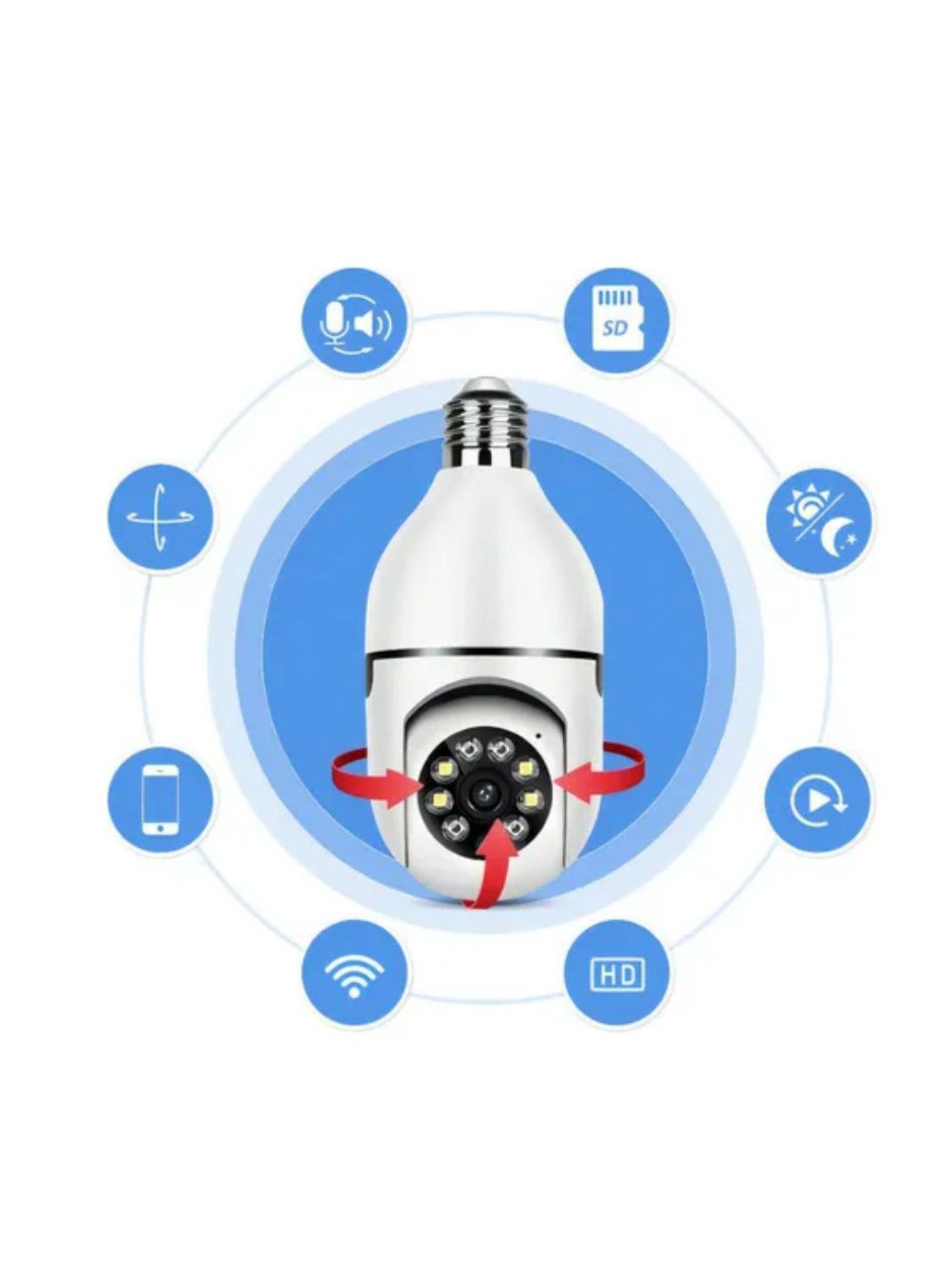 Cámara De Seguridad Aplicación WiFi Ampolleta 360-1