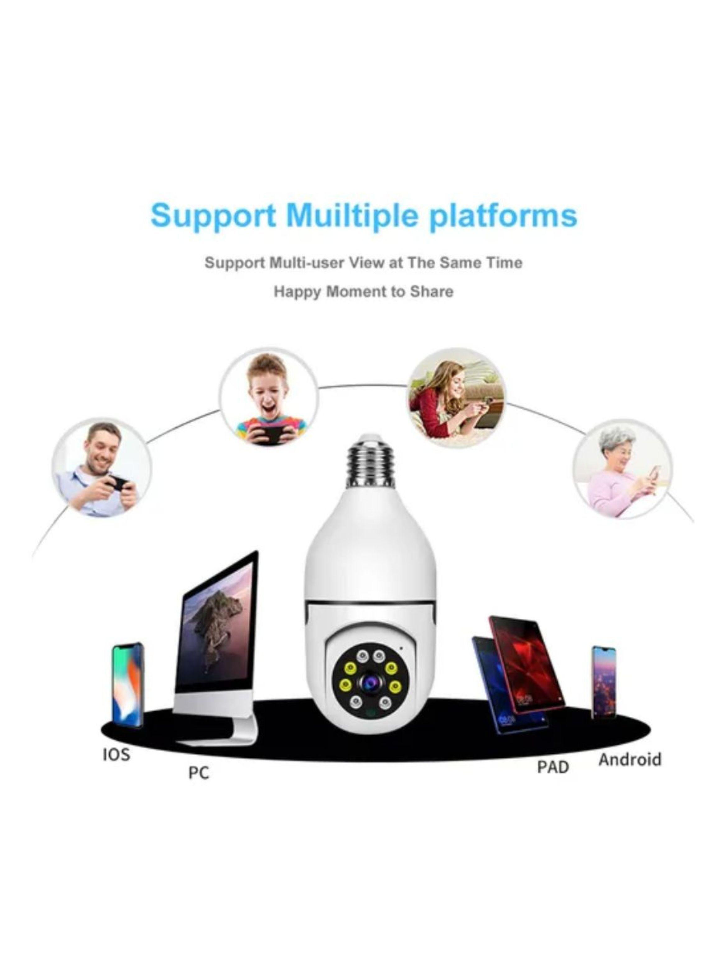 Cámara De Seguridad Aplicación WiFi Ampolleta 360-2
