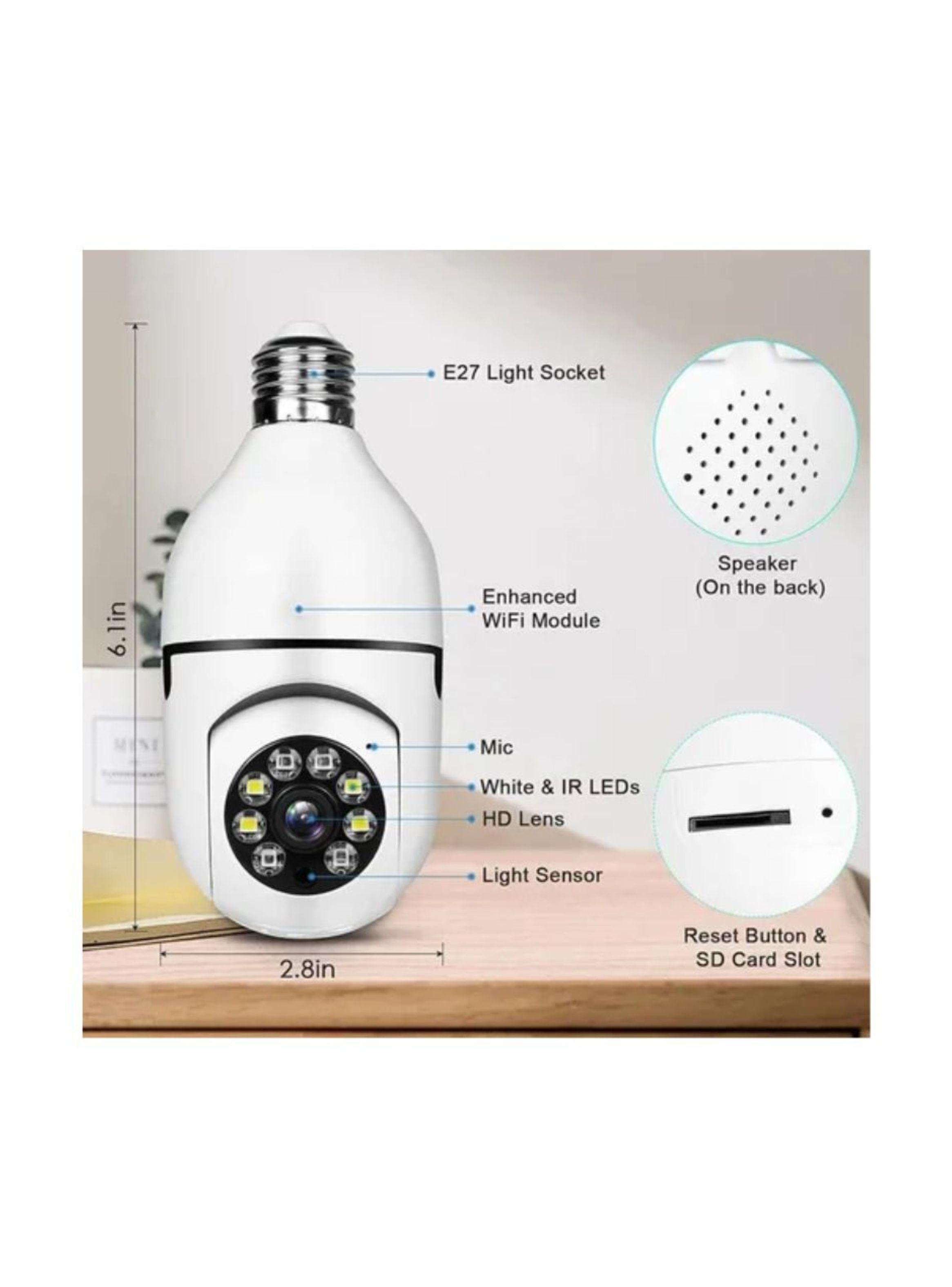 Cámara De Seguridad Aplicación WiFi Ampolleta 360-5