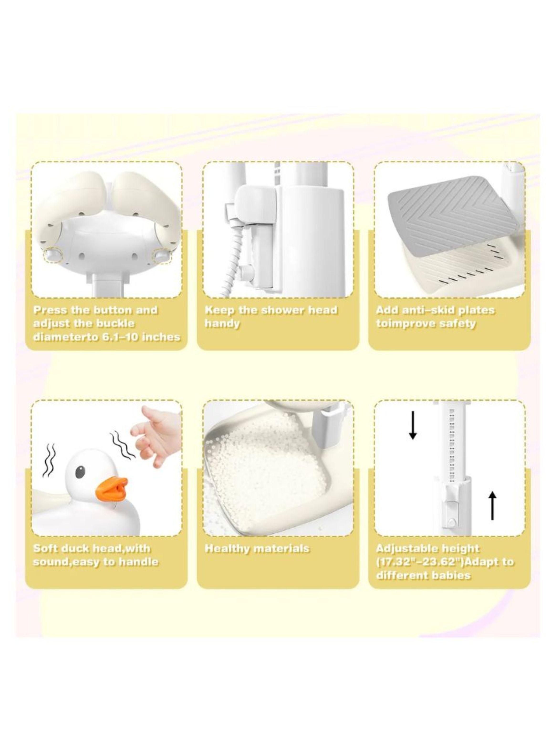 Soporte De Ducha Ajustable Para Bebe Antideslizante-3