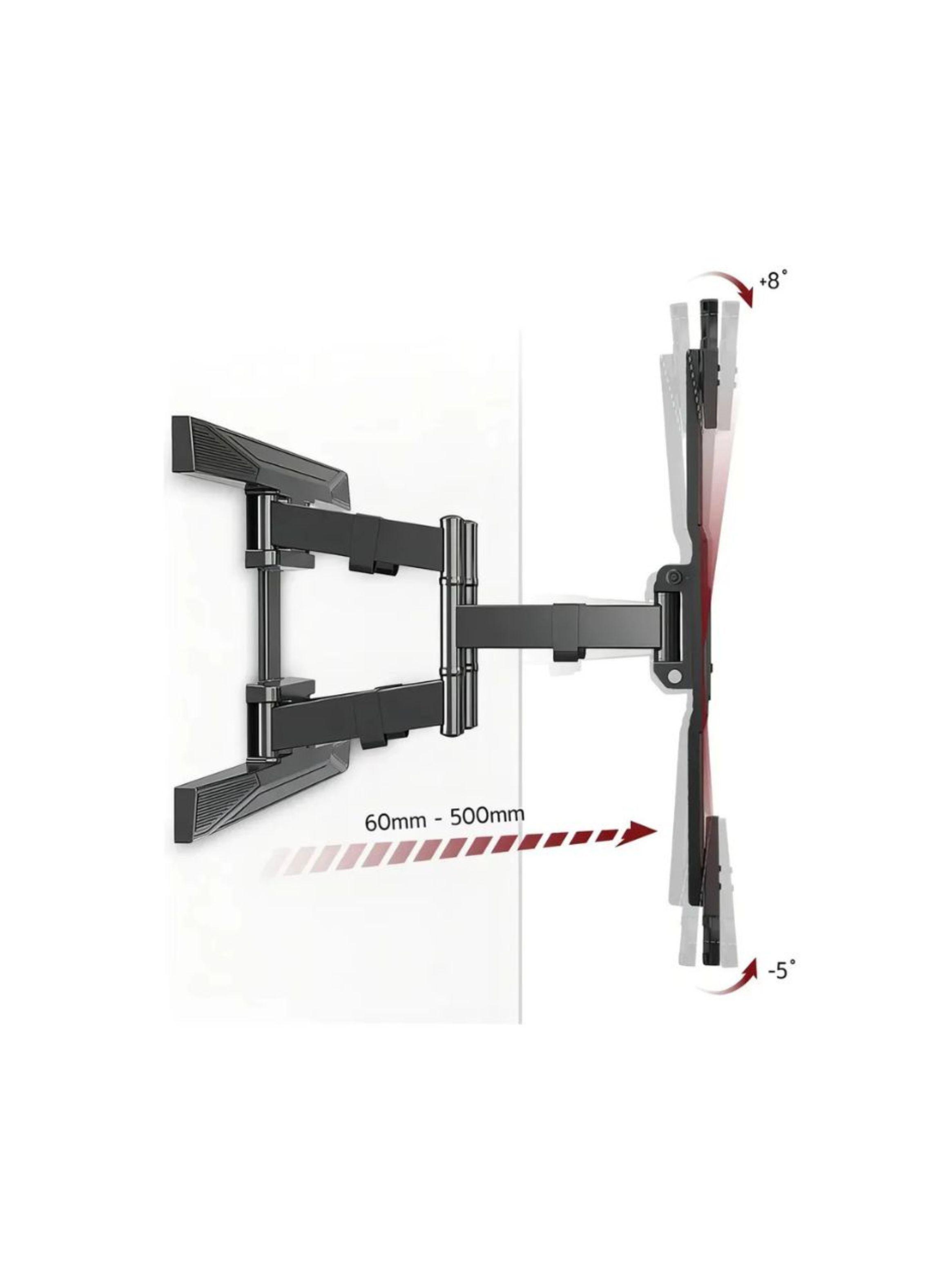 Brazo Articulado Base Tv Universal Soporte 55-85 Negro-2