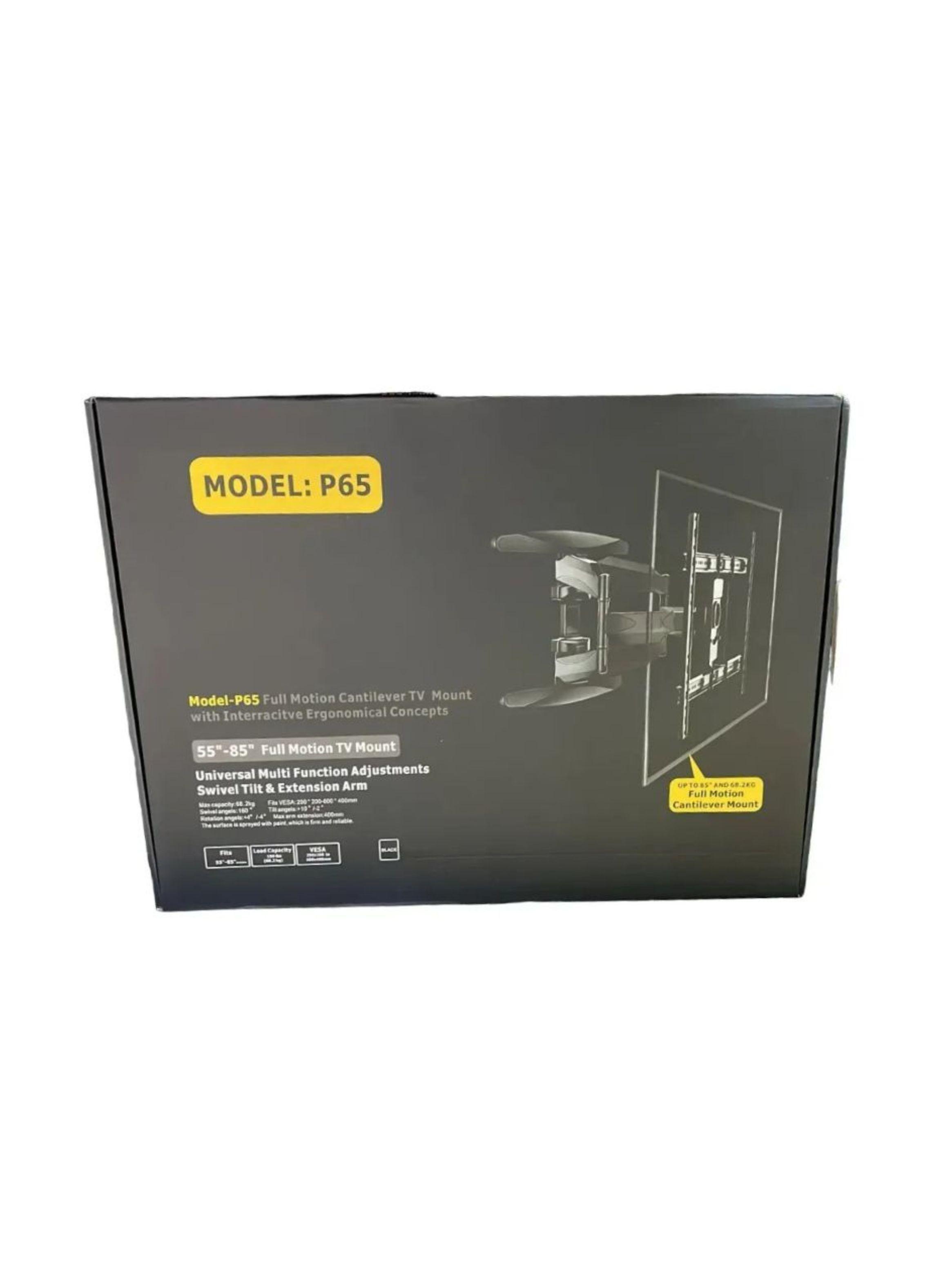 Brazo Articulado Base Tv Universal Soporte 55-85 Negro-4