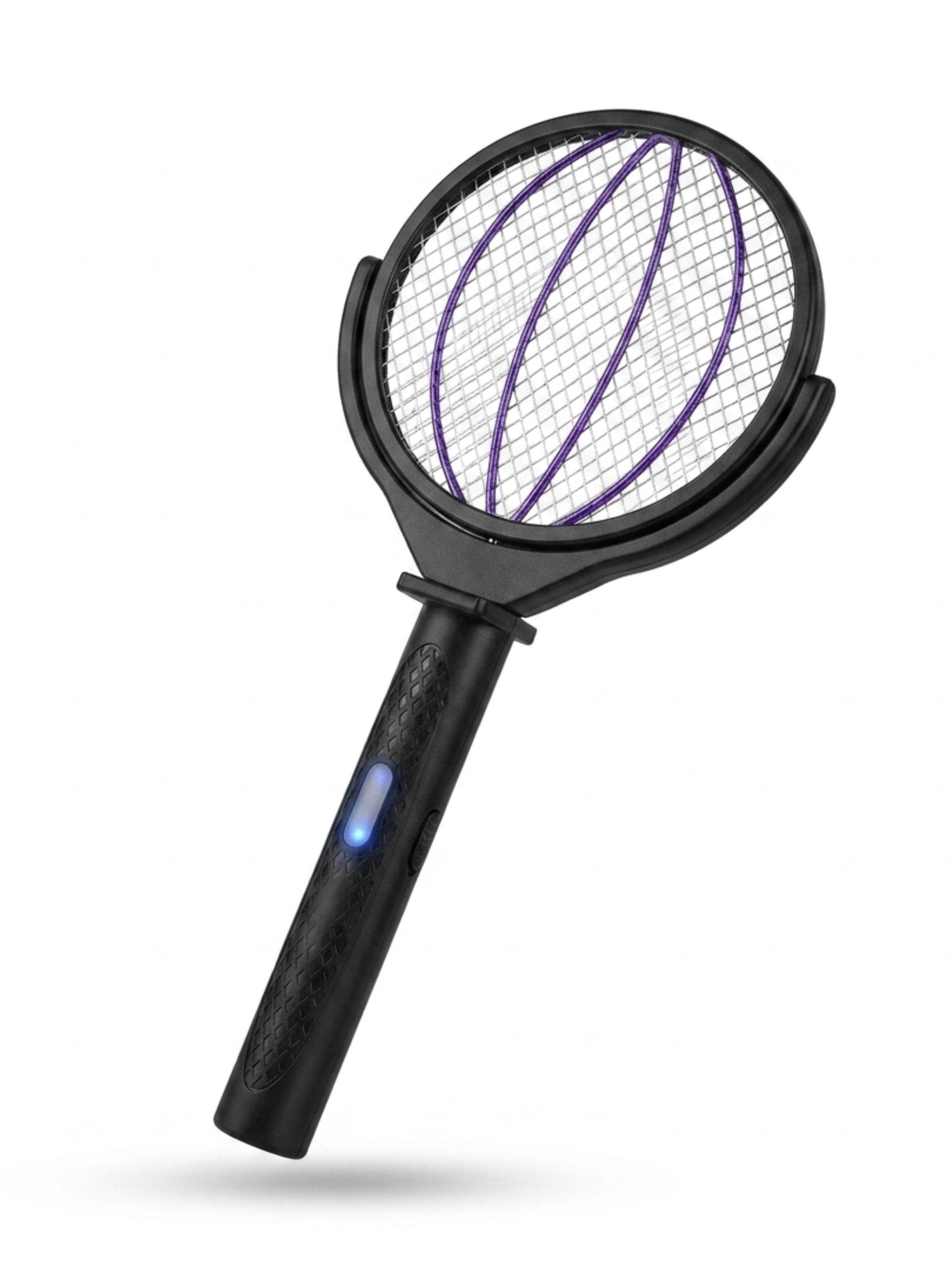 Raqueta Matamosquitos Extensible Eléctrica Giratoria-0