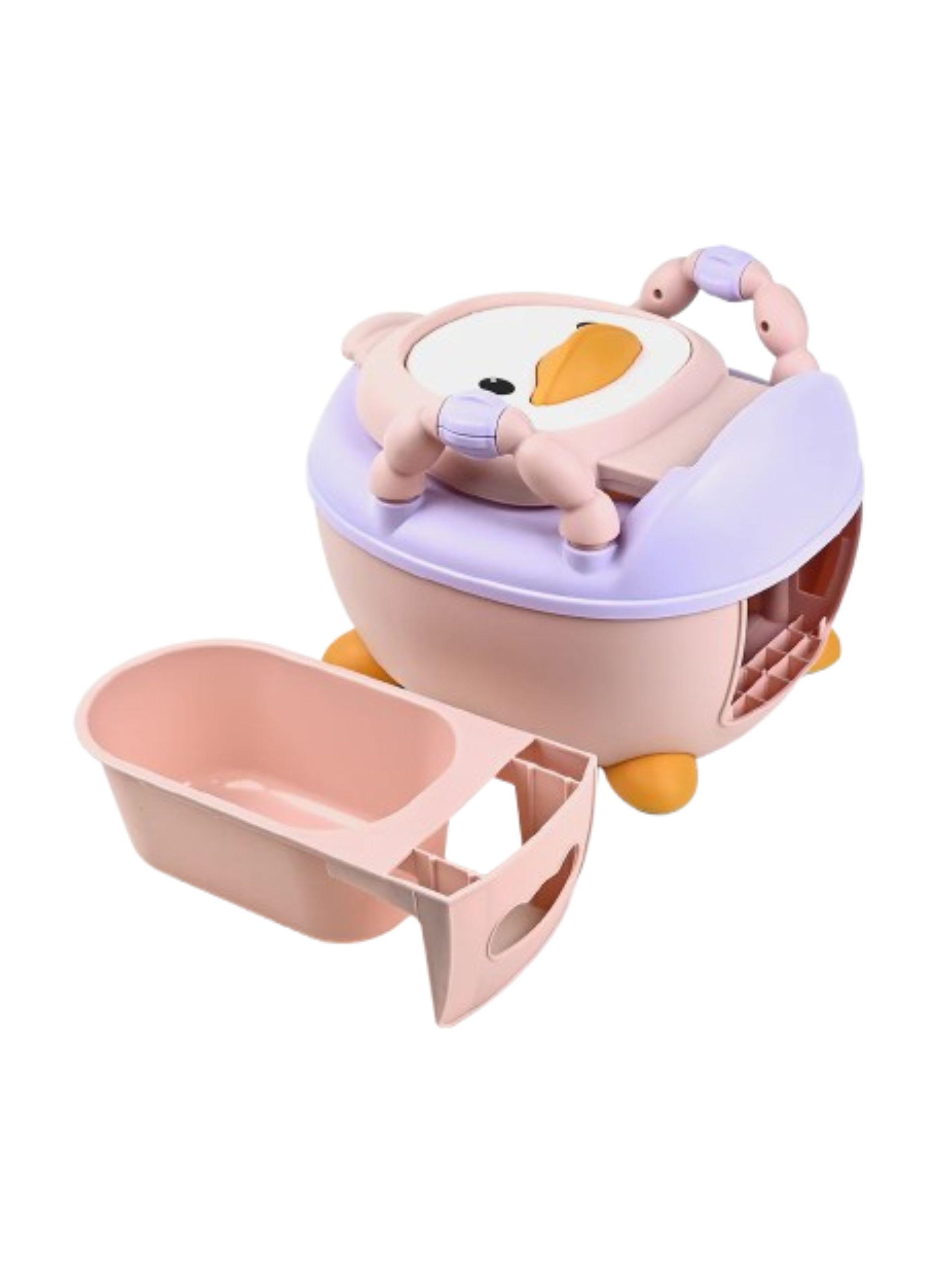 Bacinica Pelela Infantil Diseño Pato Asiento Acolchado y Ergonómico-2