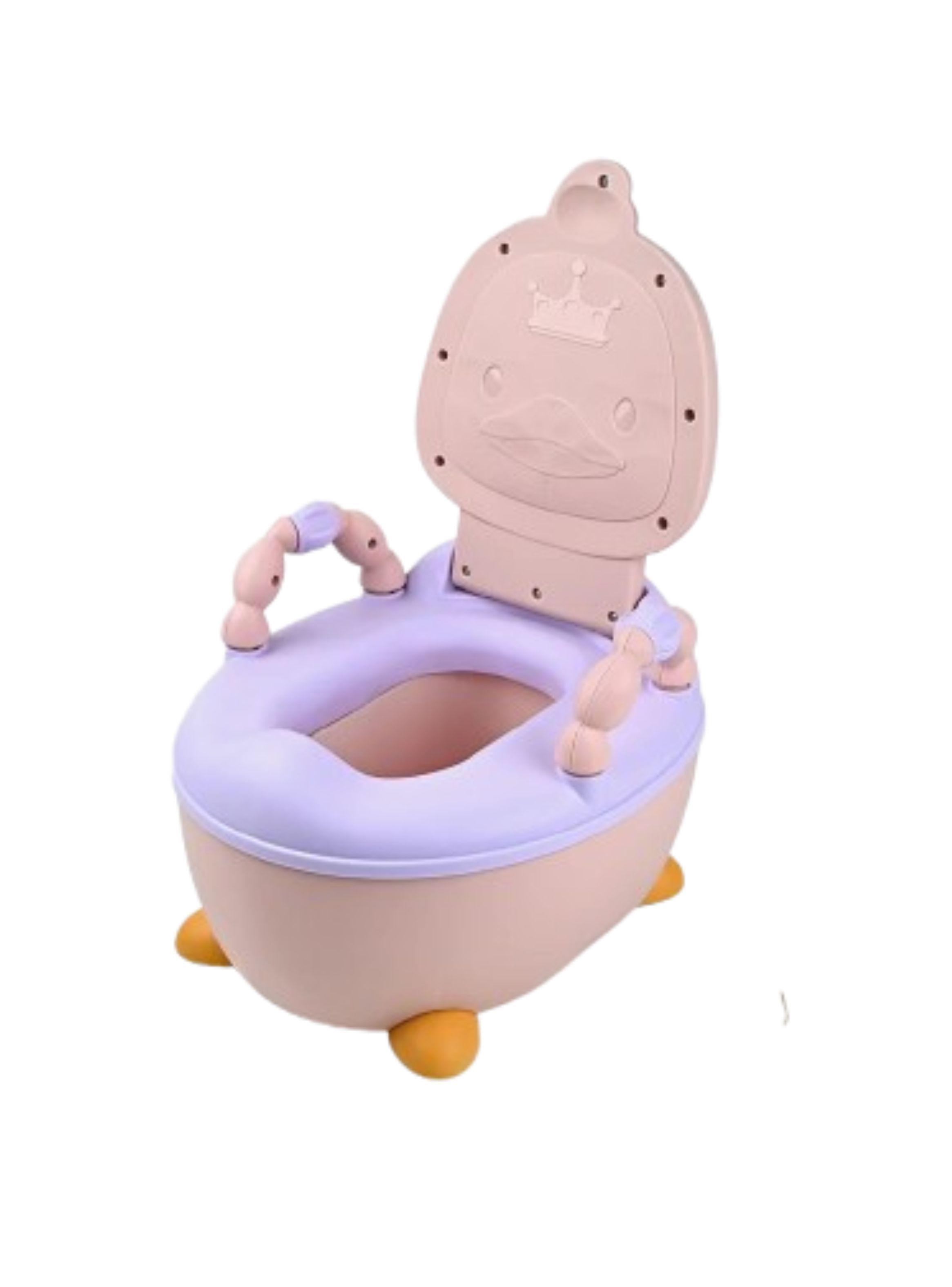 Bacinica Pelela Infantil Diseño Pato Asiento Acolchado y Ergonómico-3