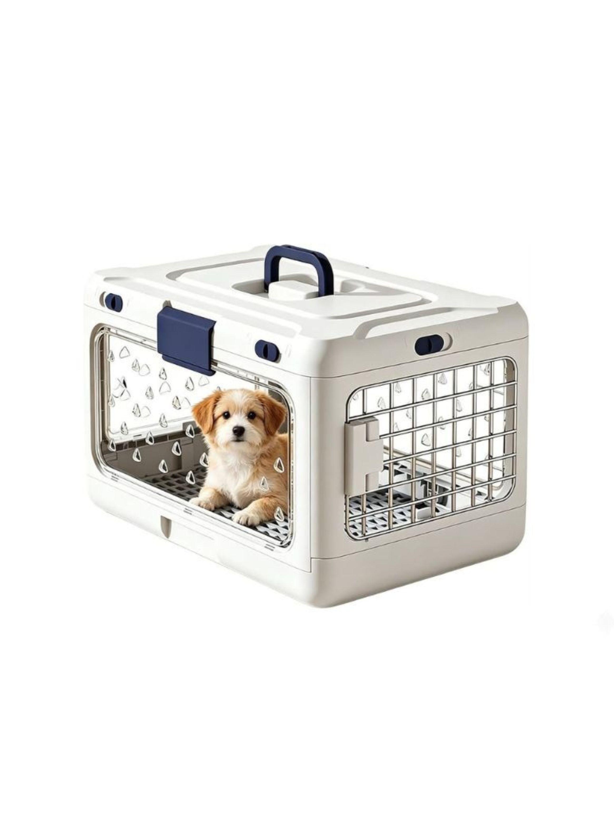 Caja Transportadora Mascotas Perro Gato 50cm-0