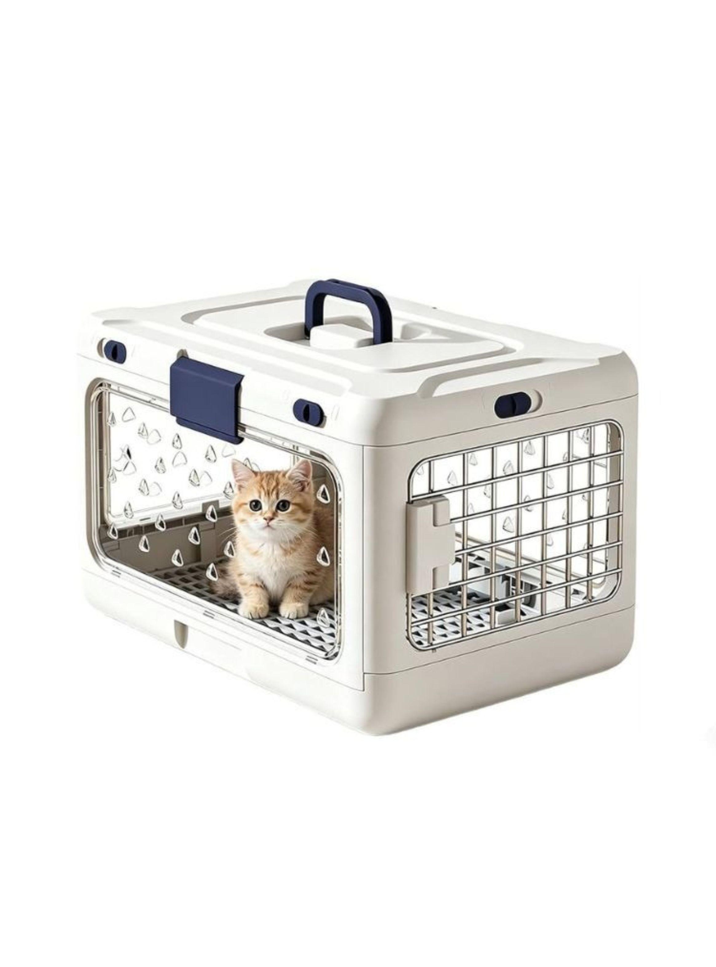 Caja Transportadora Mascotas Perro Gato 50cm-1