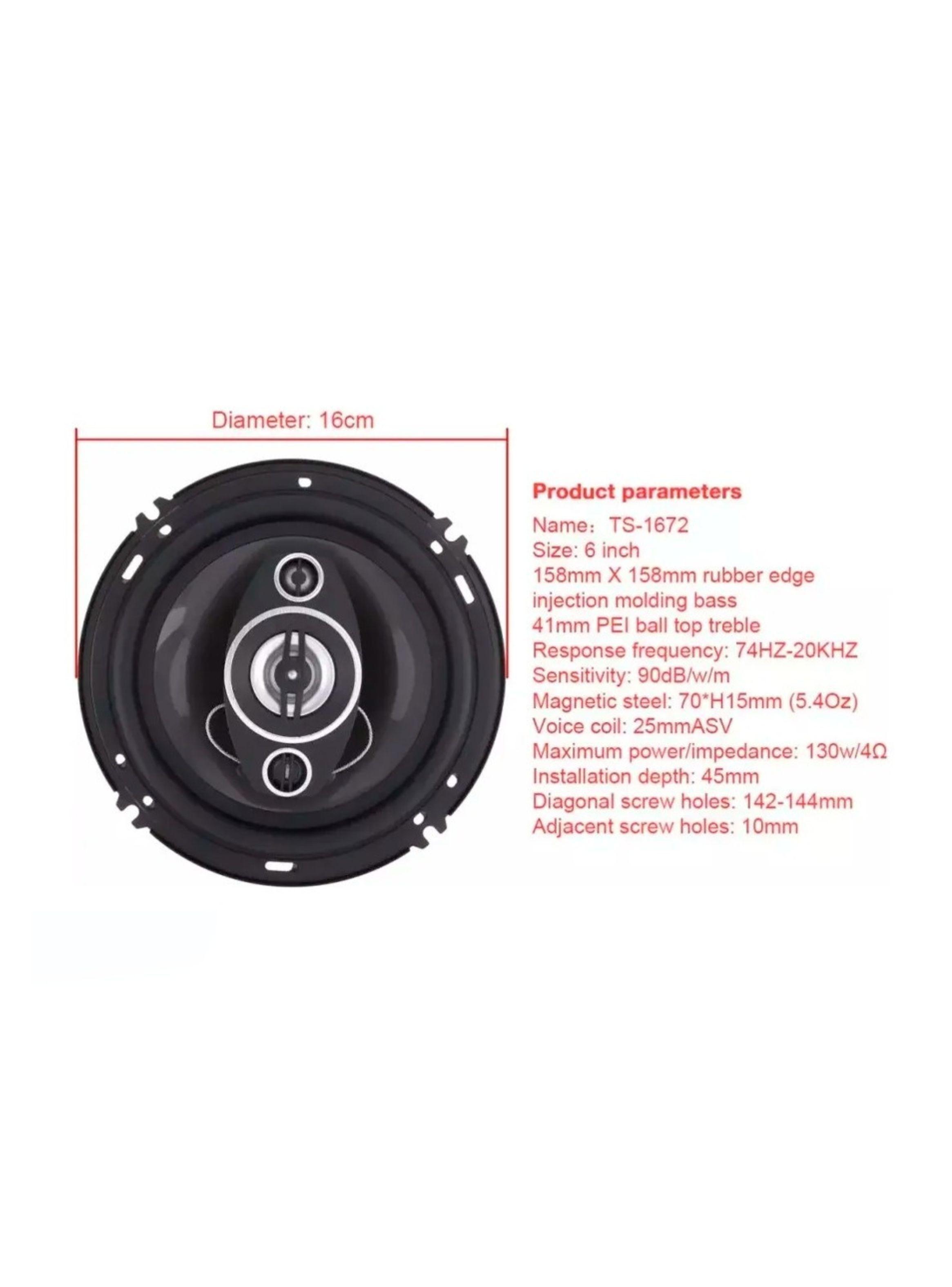 Parlante Auto Pcinener Ts-1672 500W 16 Cm Audio-1
