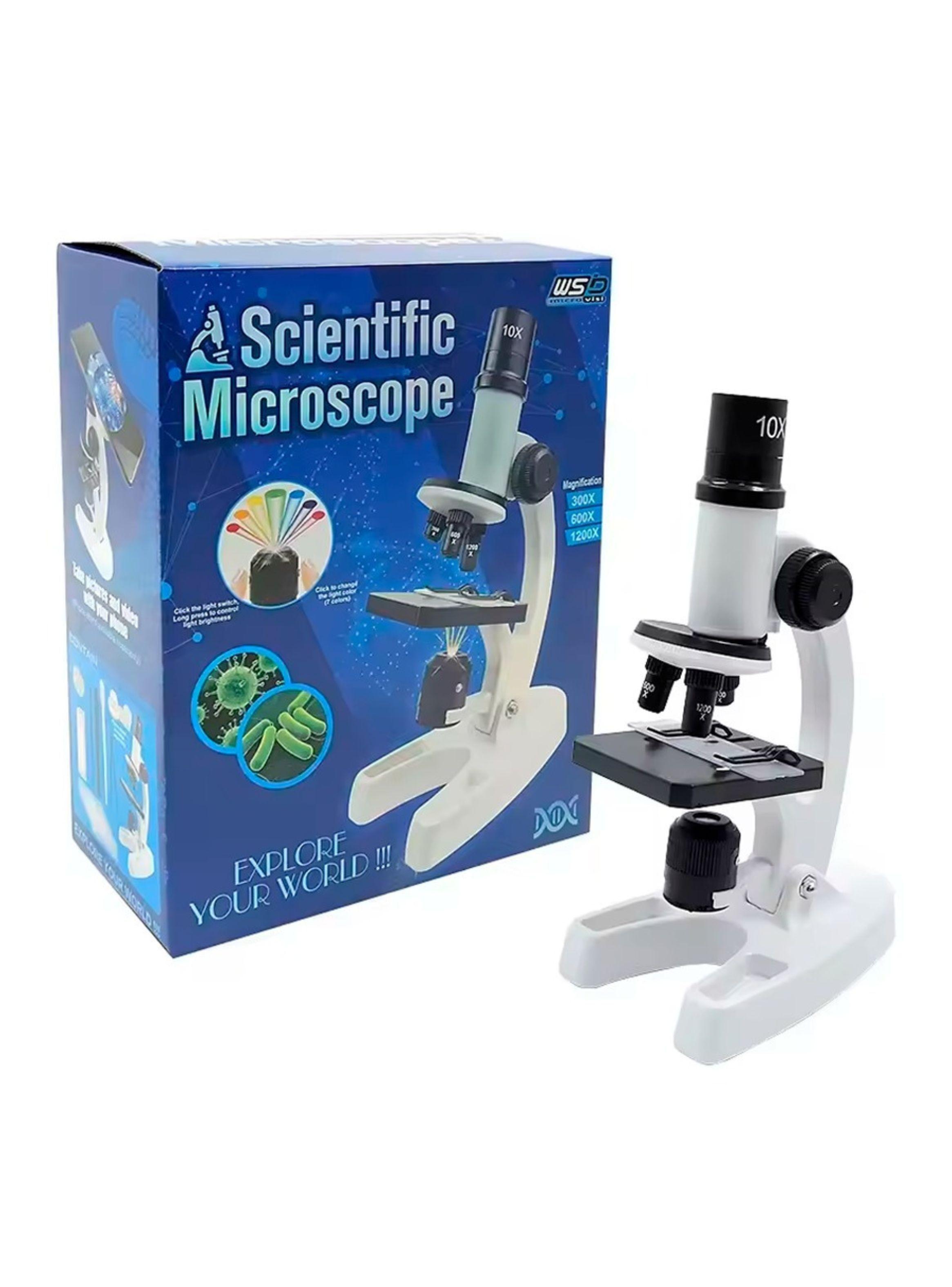 Kit De Microscopio LED De 300X 600X 1200X Para Niños-0