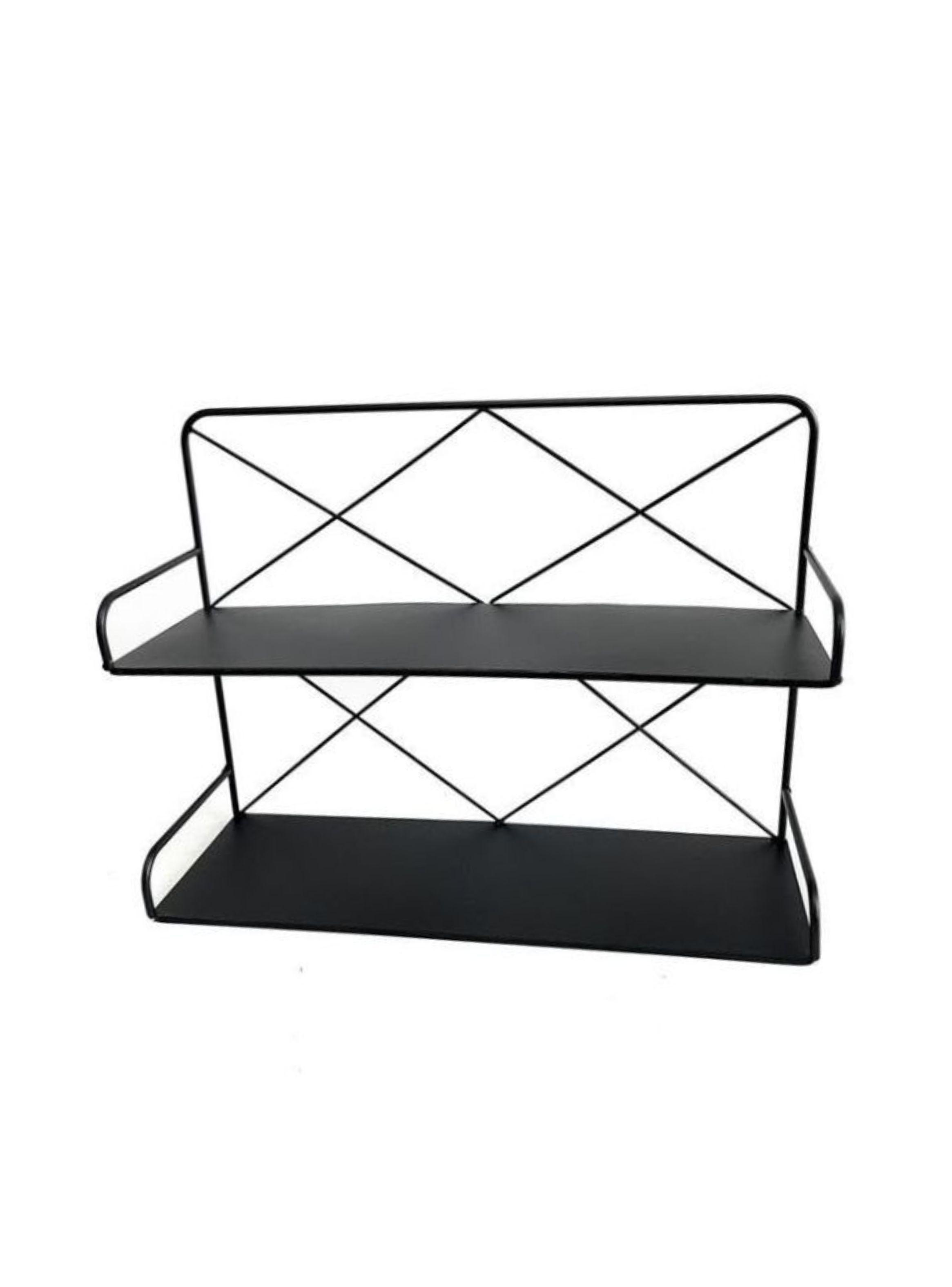 Estante Organizador Pared Metalico Estilo Industrial Negro-0