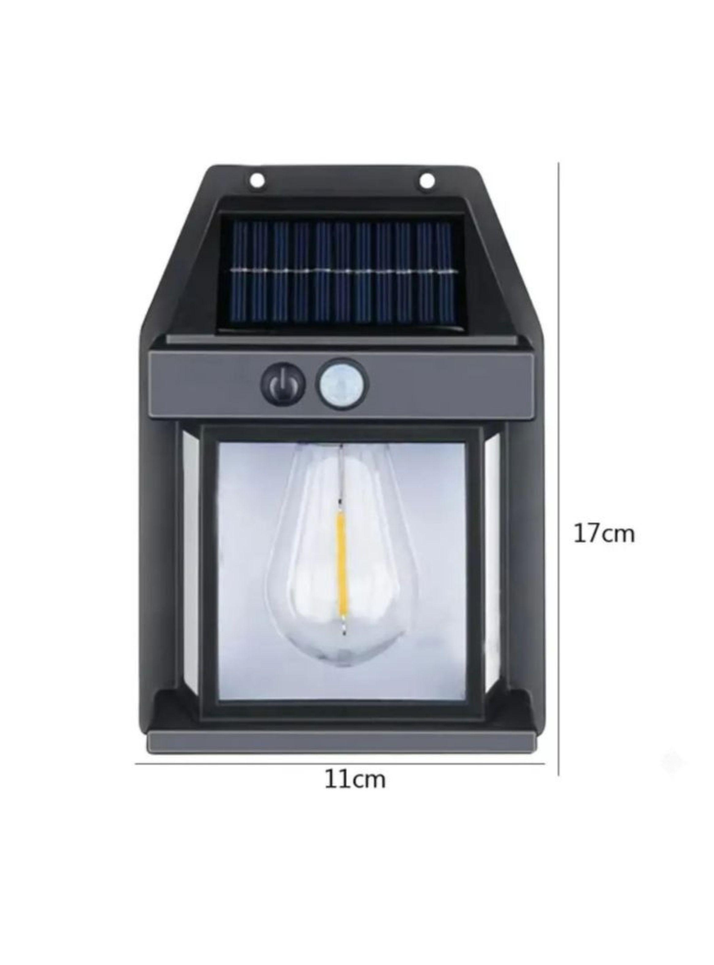 Foco Solar Exterior Impermeable Con Sensor Movimiento Led-1