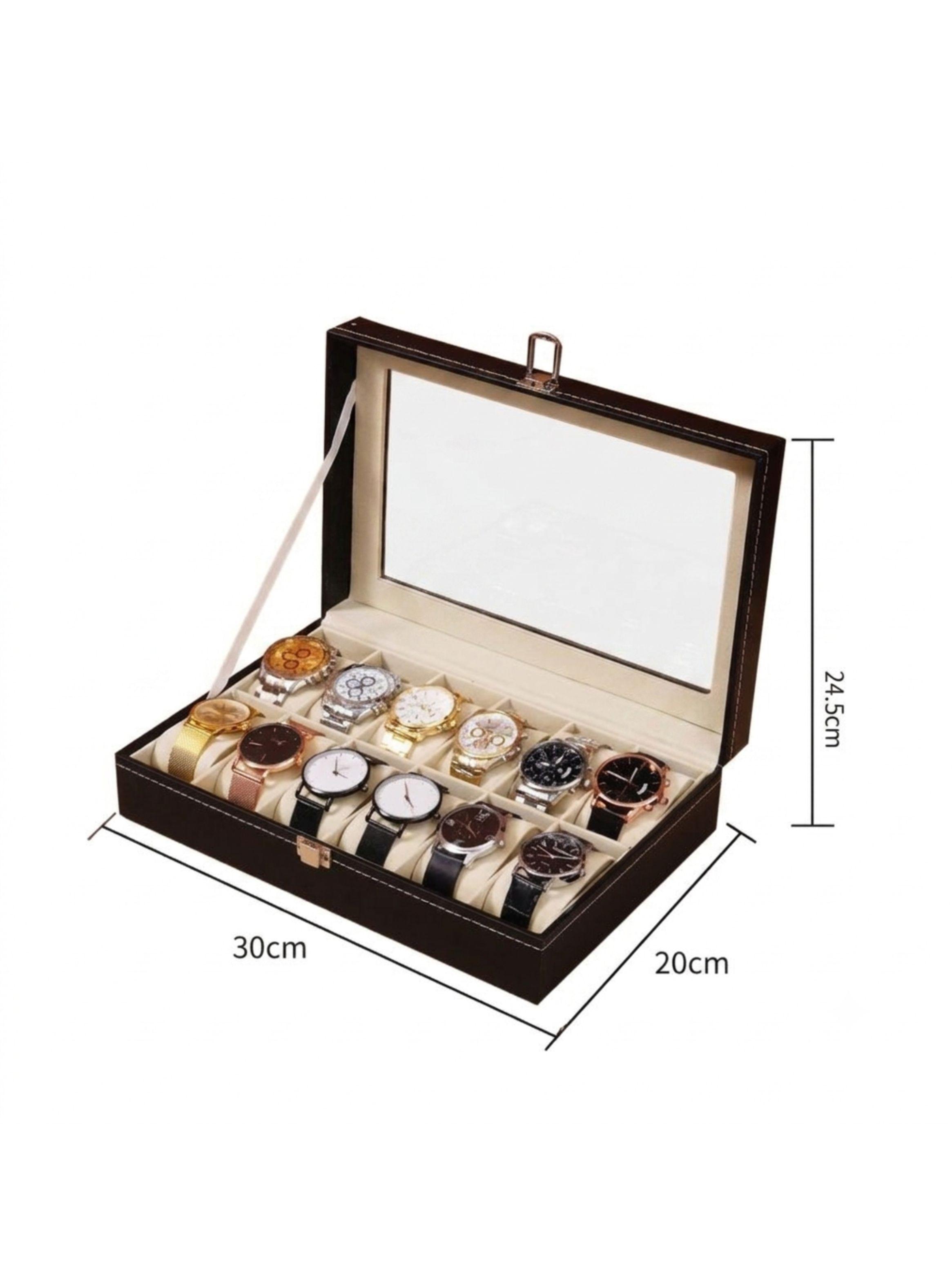 Caja Organizador De Relojes 12 Espacios Estuche Exhibidor-2