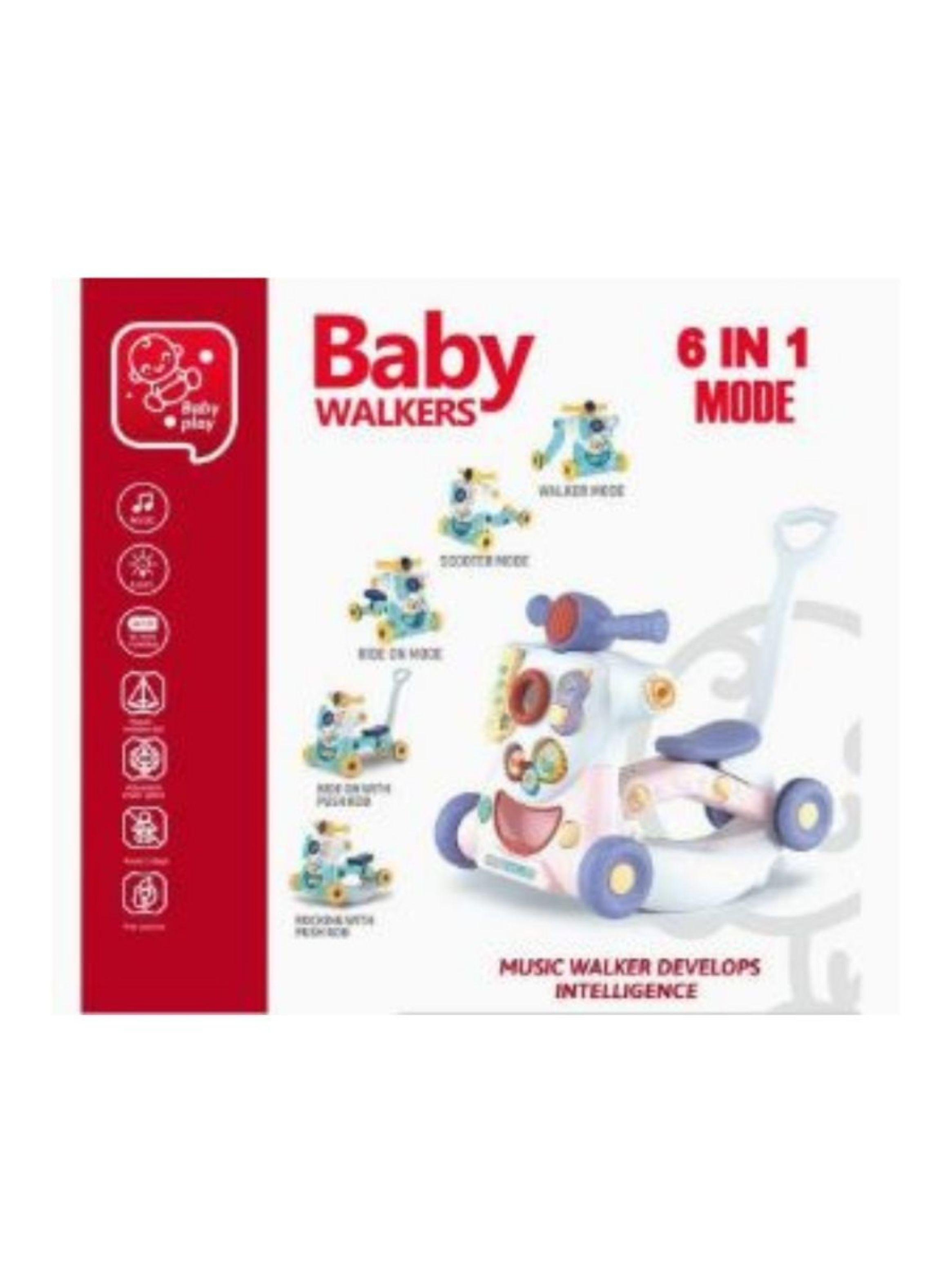 Andador Multifuncional 6 en 1 Juguete Musical Educativo Infantil Rosa-4