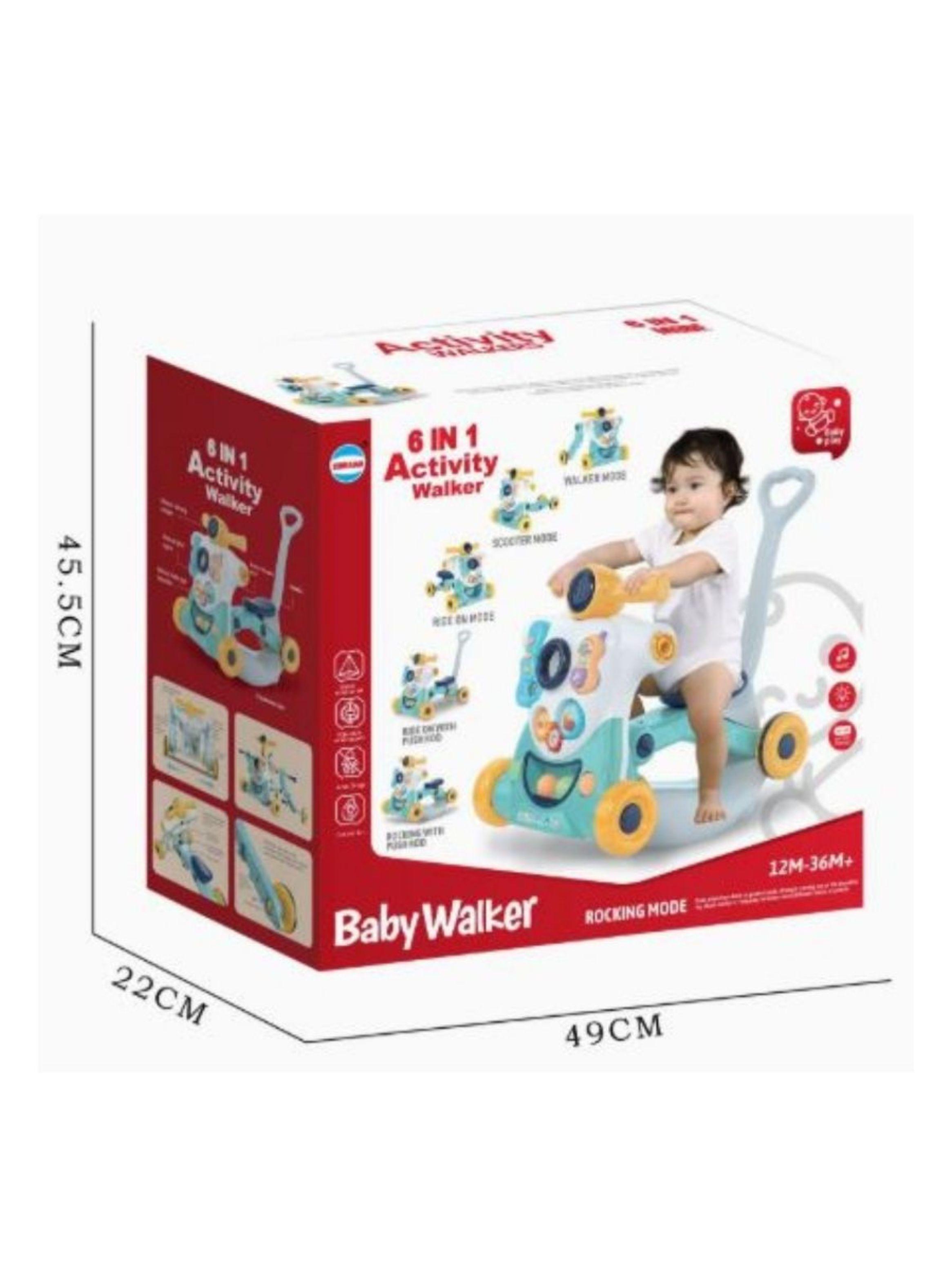 Andador Multifuncional 6 en 1 Juguete Musical Educativo Infantil Rosa-5