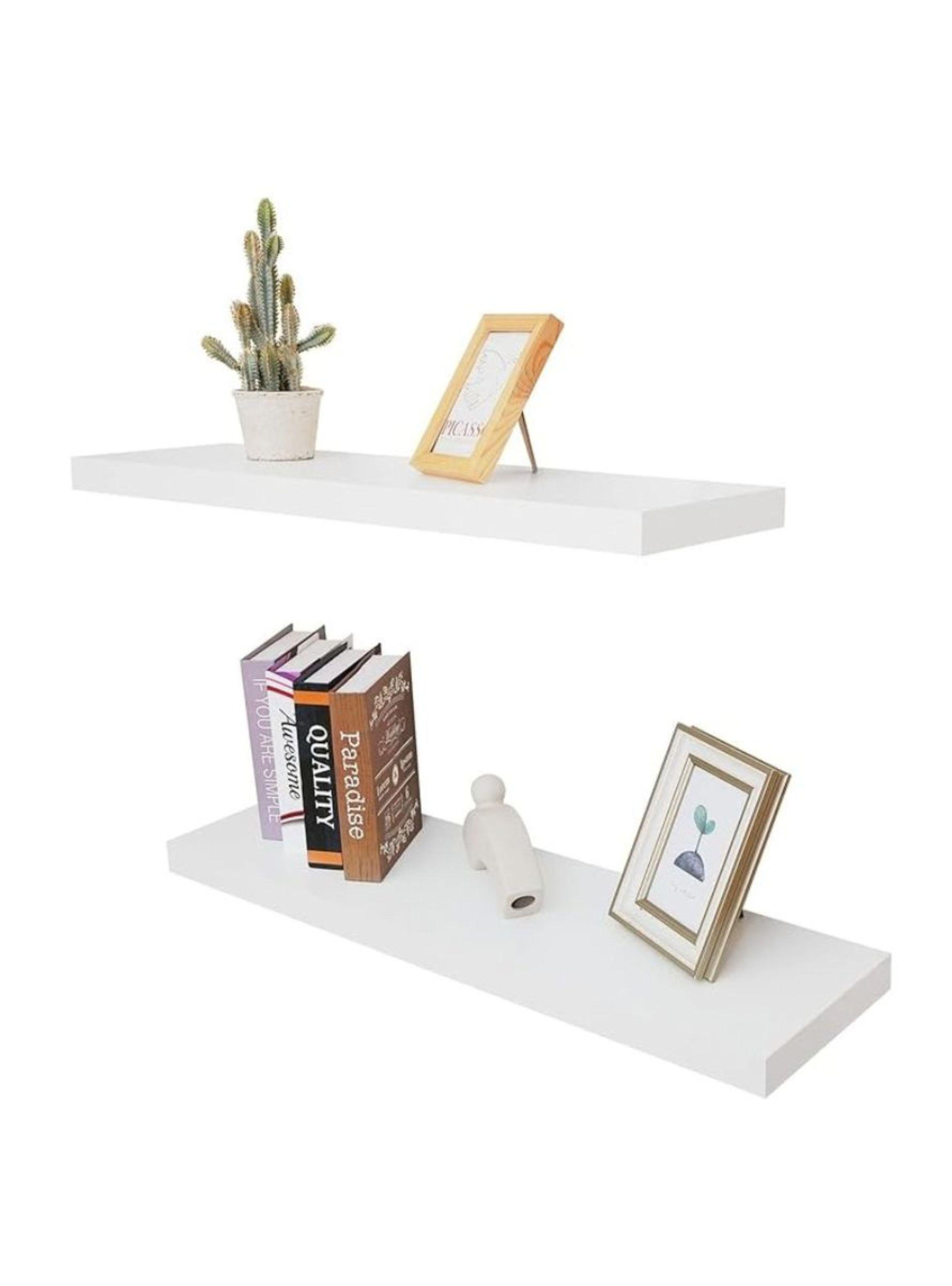 Estante Repisa Flotante Decorativa Minimalista Blanco 70x15x1.8cm-2