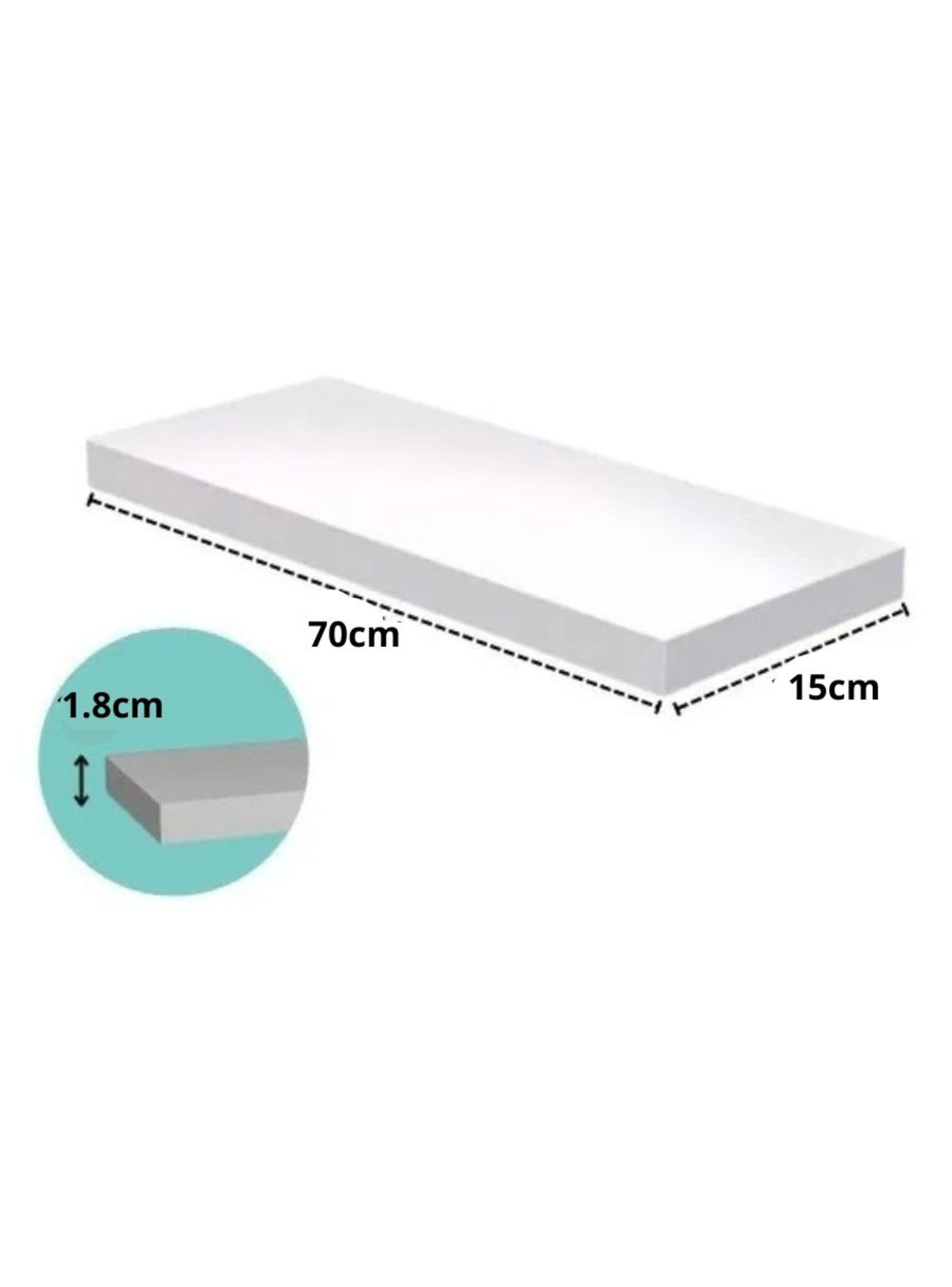 Estante Repisa Flotante Decorativa Minimalista Blanco 70x15x1.8cm-3