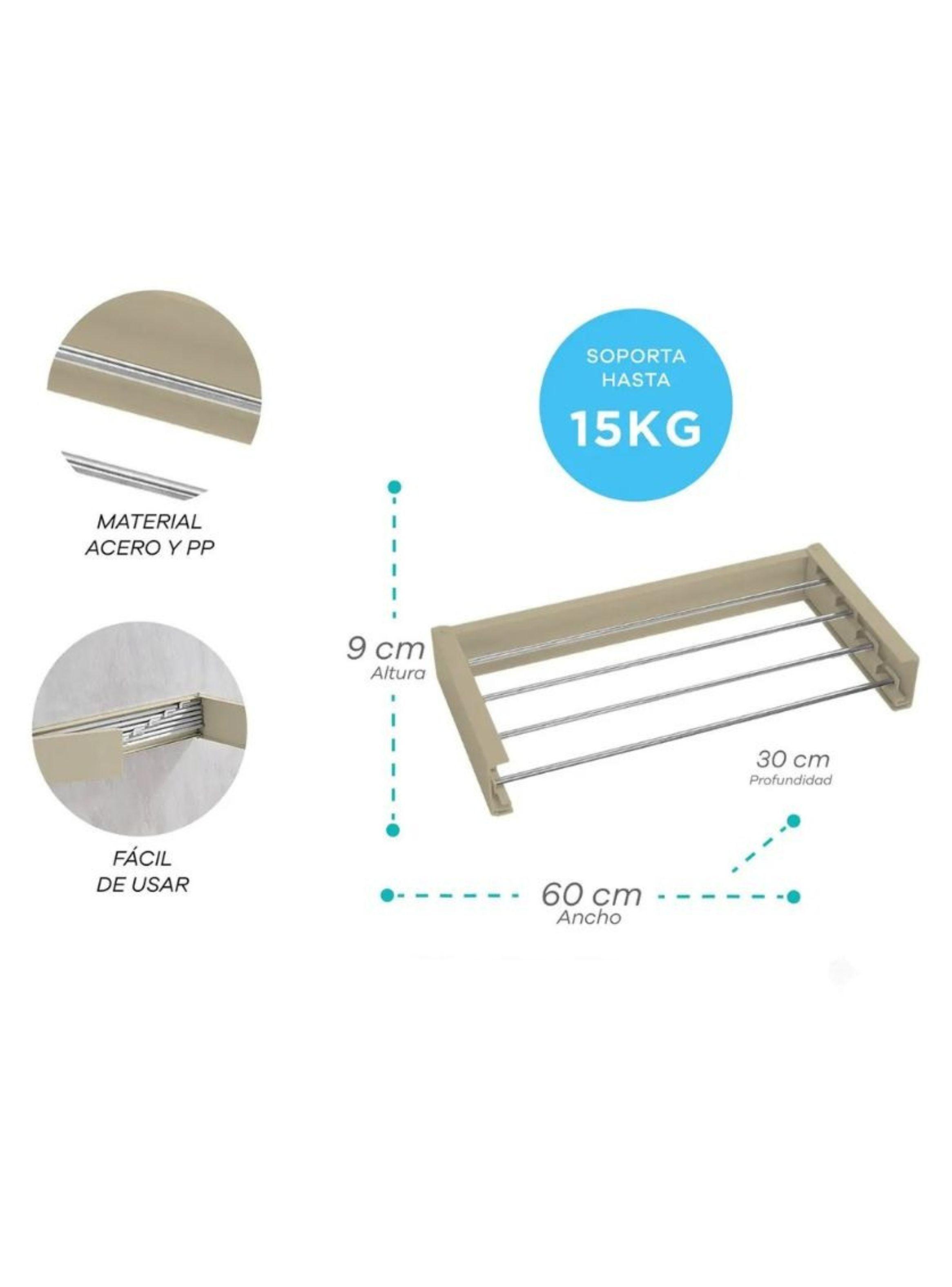 Tendedero Retráctil De Pared Extensible Toallas Baño Ropa-4