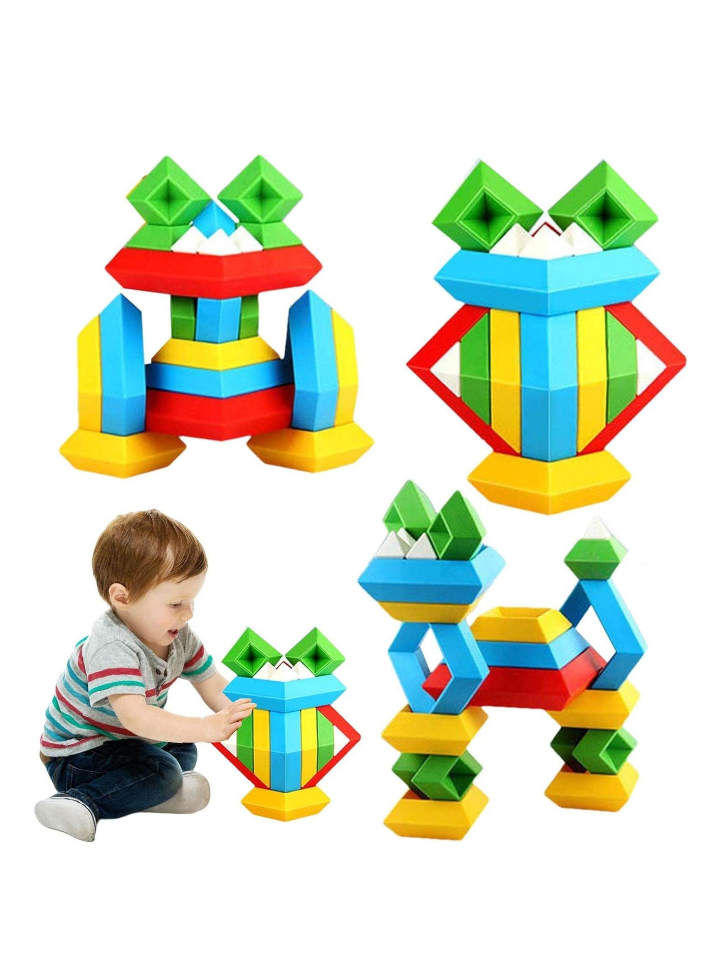 Juguete Armable Didáctico Torre De Bloques 32 Piezas Niños-1