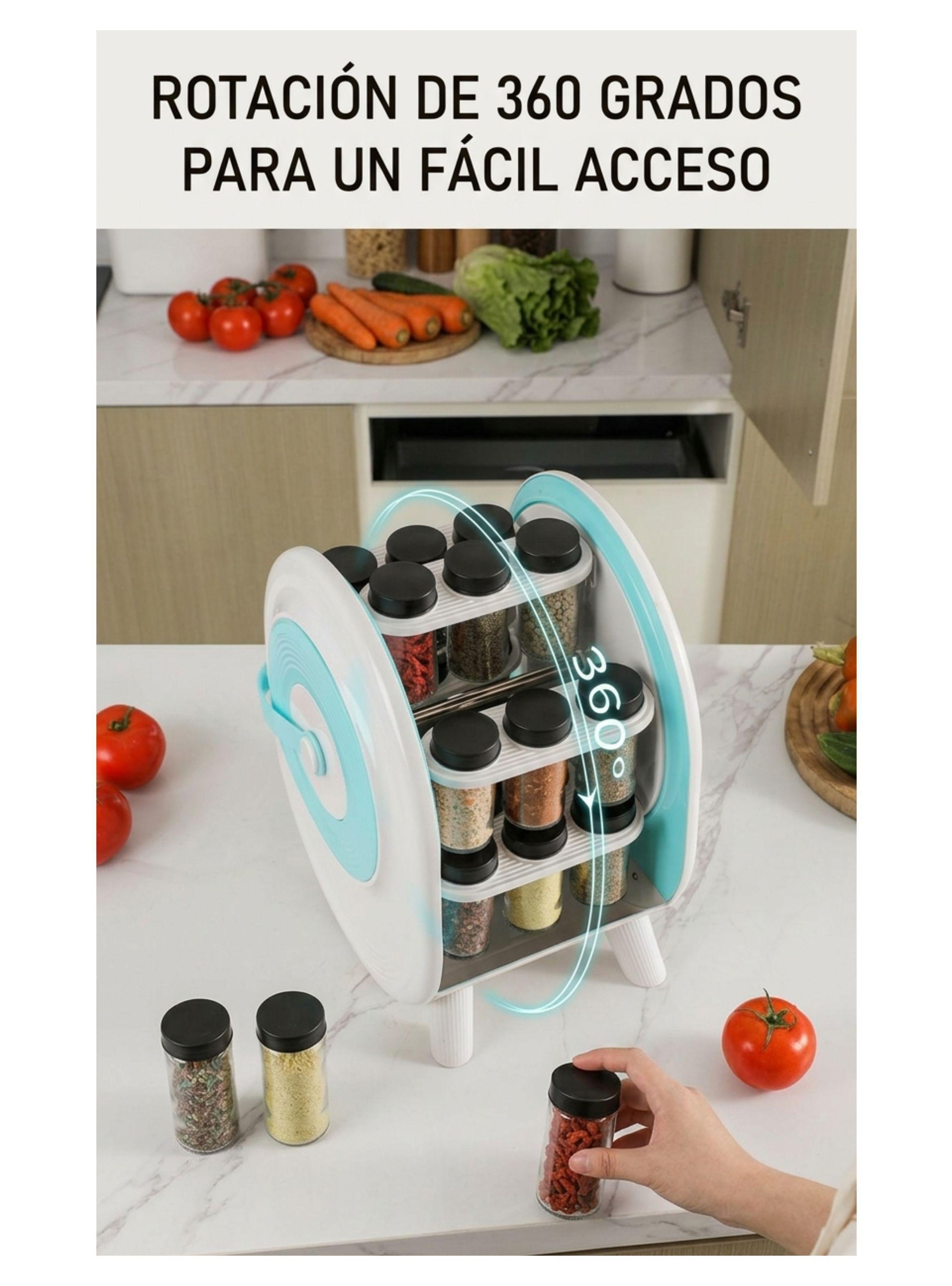 Especiero Giratorio De Cocina Organizador Multifuncional-2