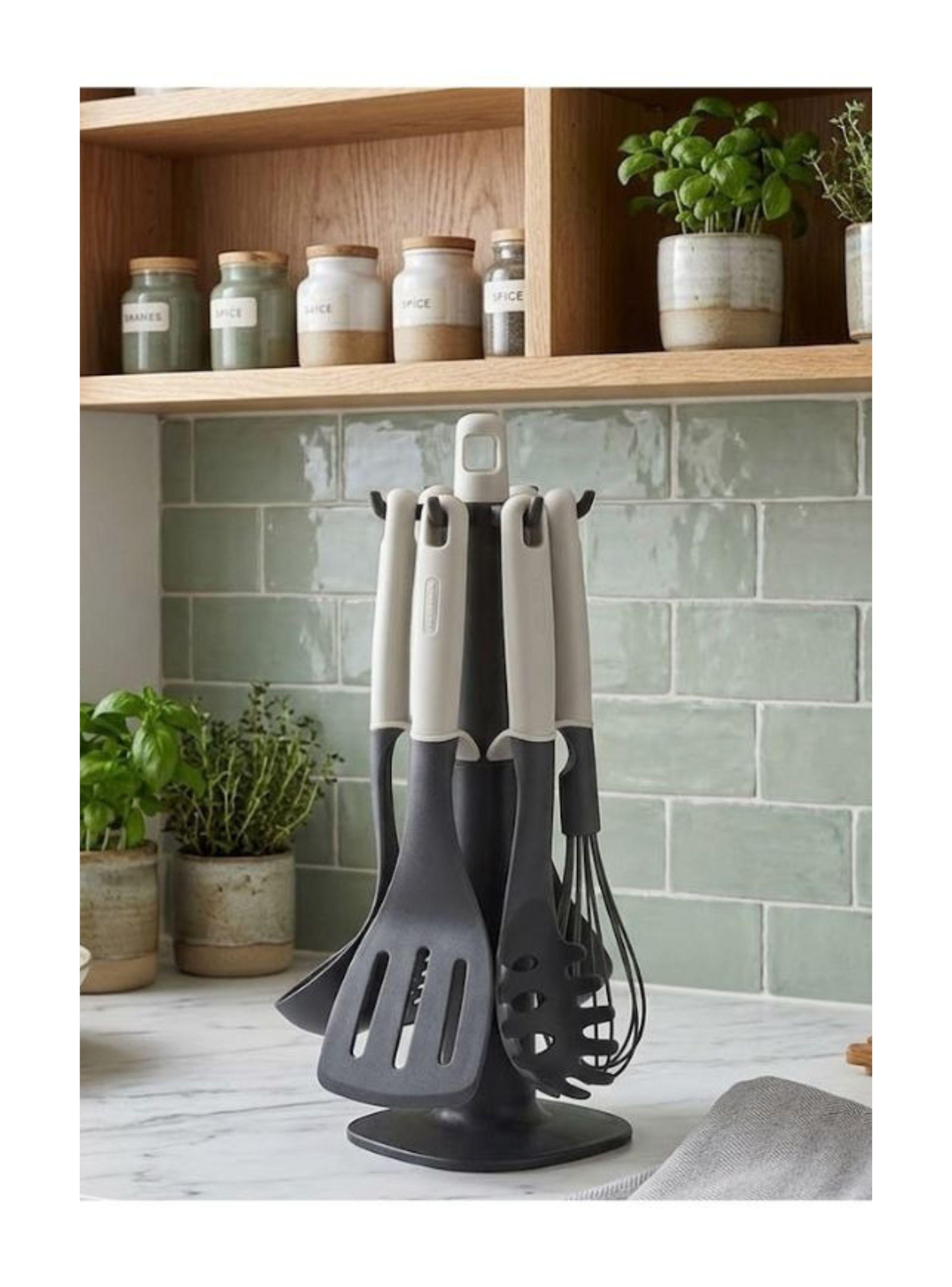 Set Utensilios De Cocina 7 Piezas Antiadherente Blanco-2