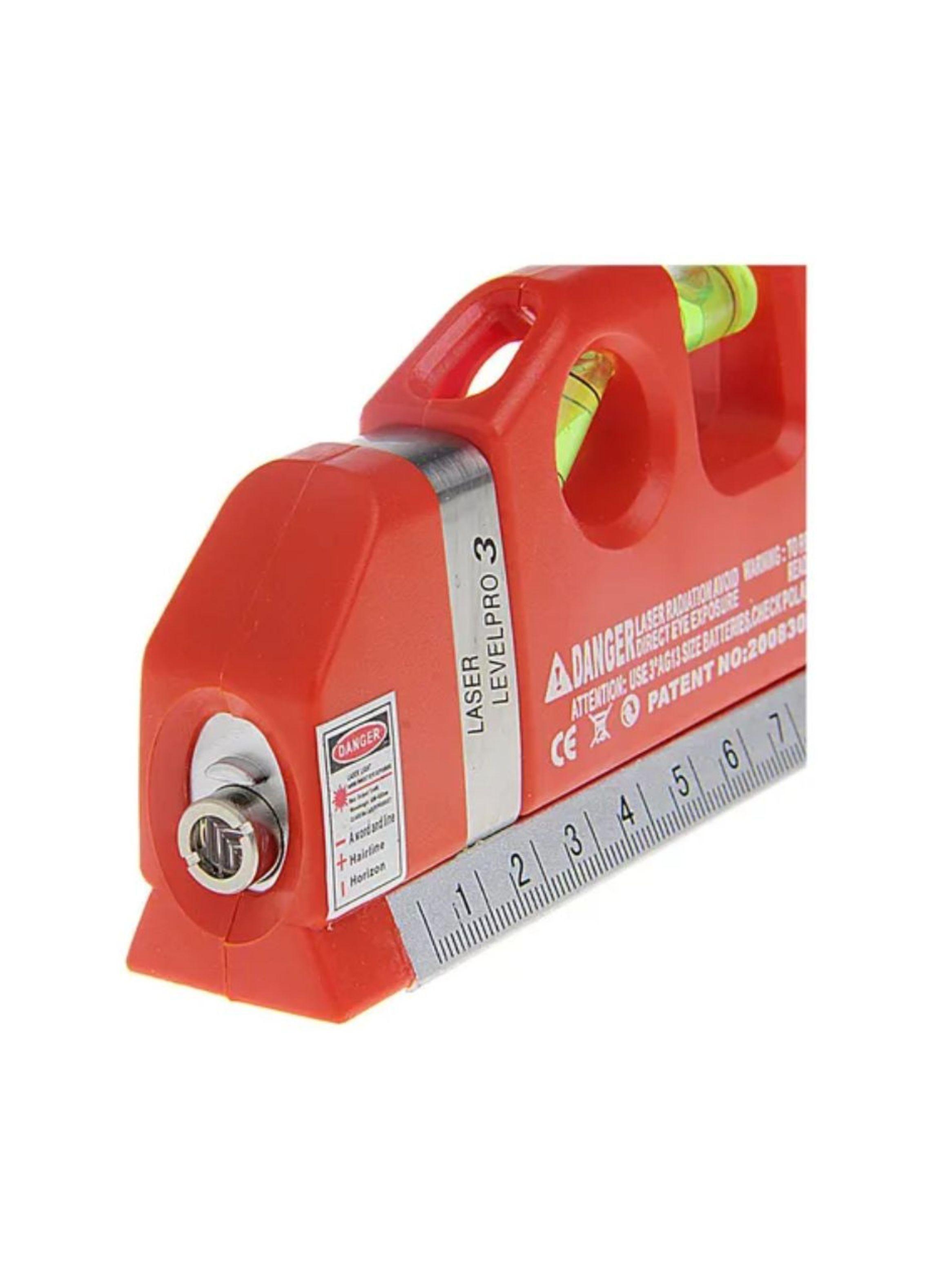 Nivelador Cinta Métrica Laser 4 En 1 Medidor Herramienta Rojo-5