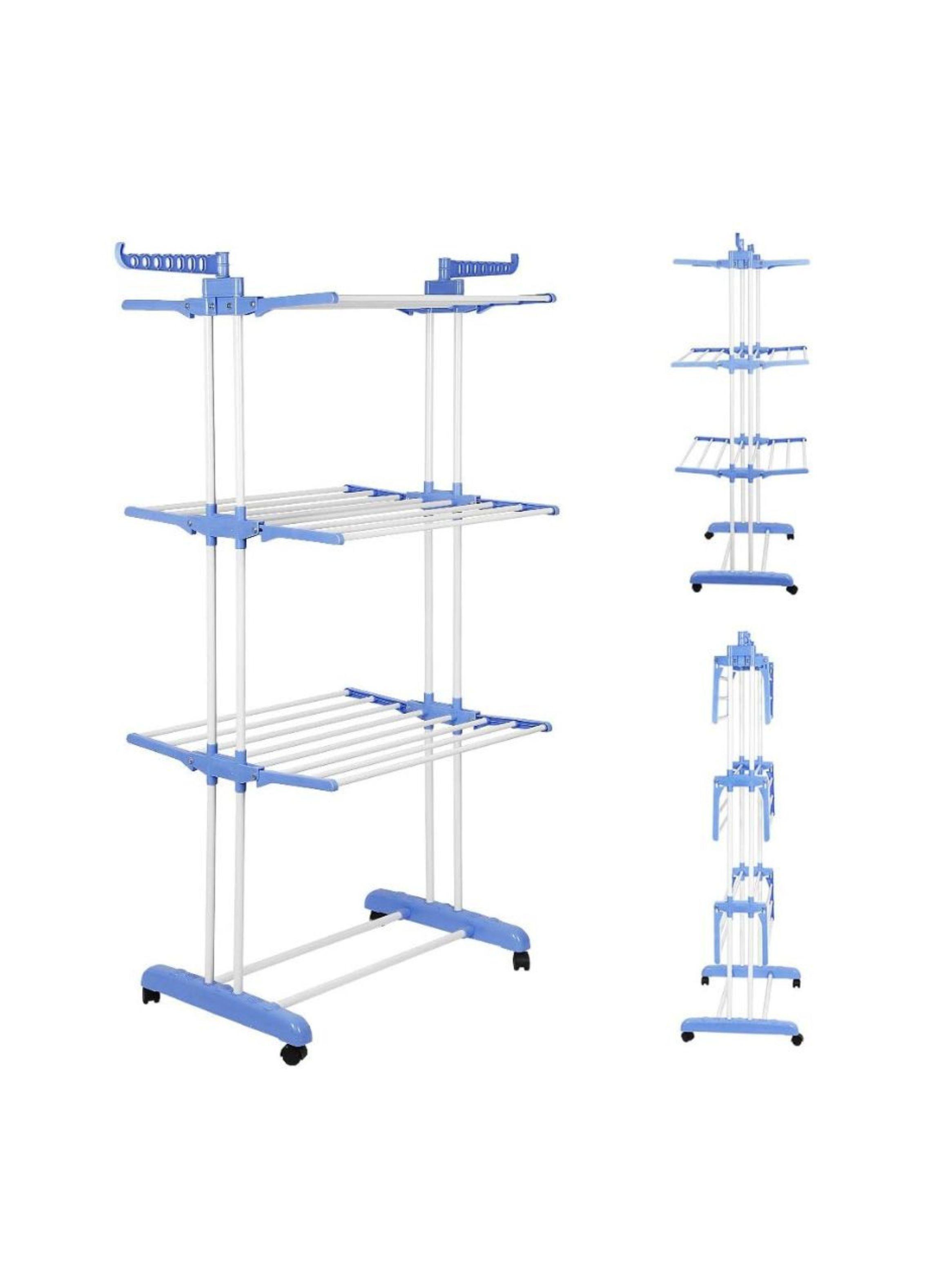 Tendedero Ropa Colgador Pechero Plegable 3 Niveles-2