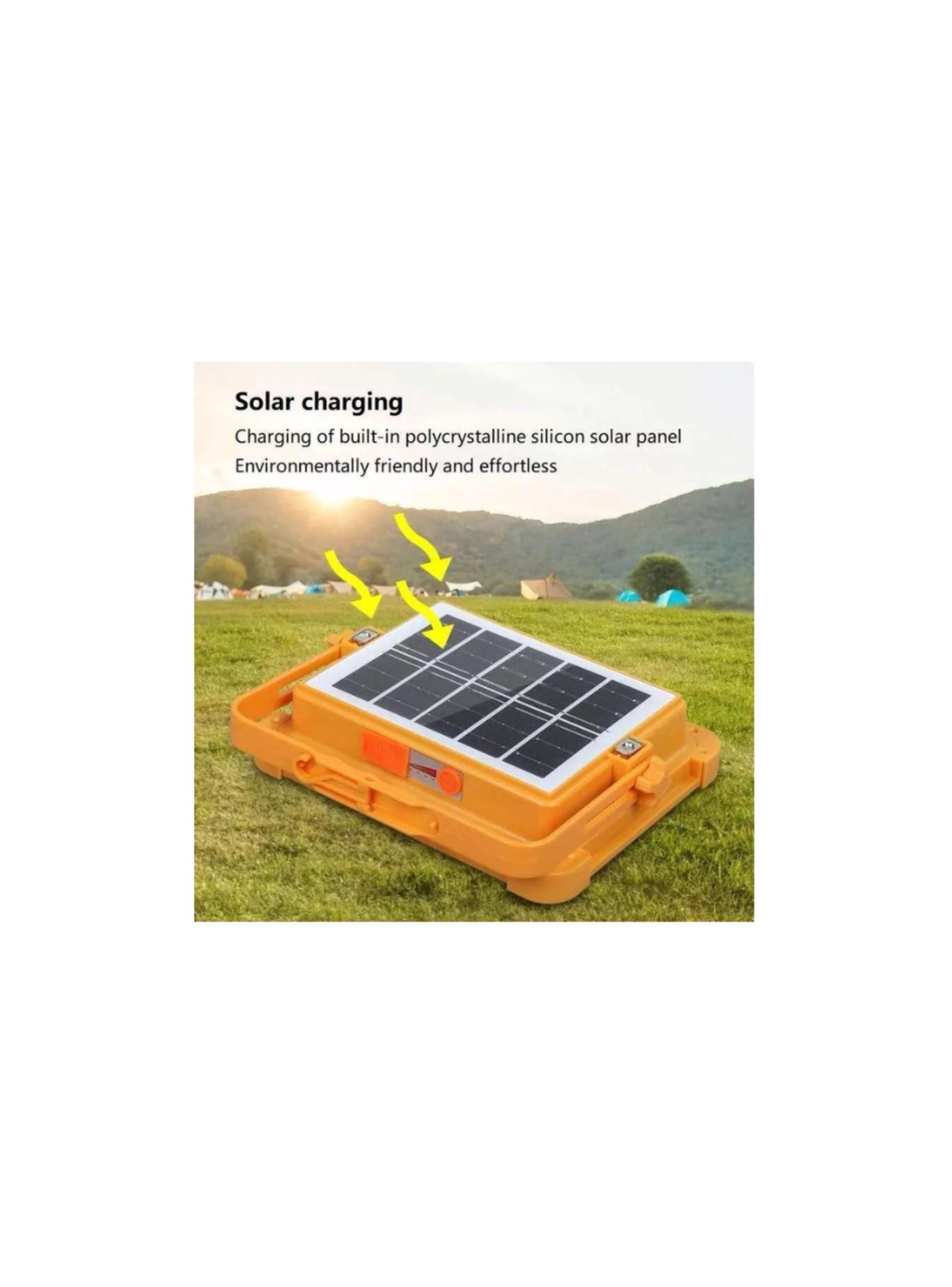 Lampara Reflector De Emergencia 100w Con Panel Solar-3