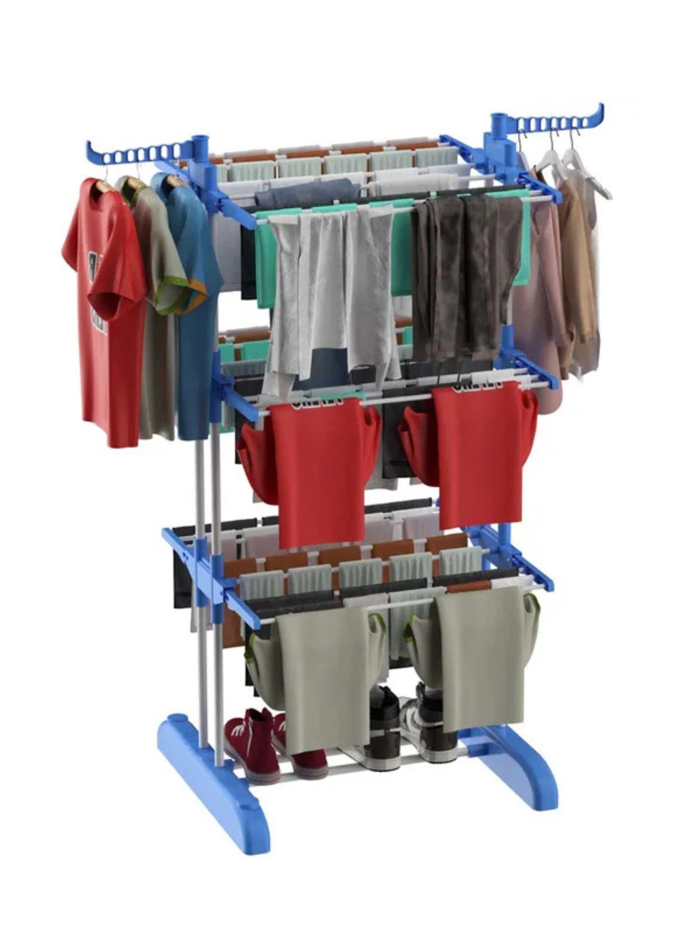 Tendedero Ropa Perchero Plegable Colgador De 3 Niveles-1