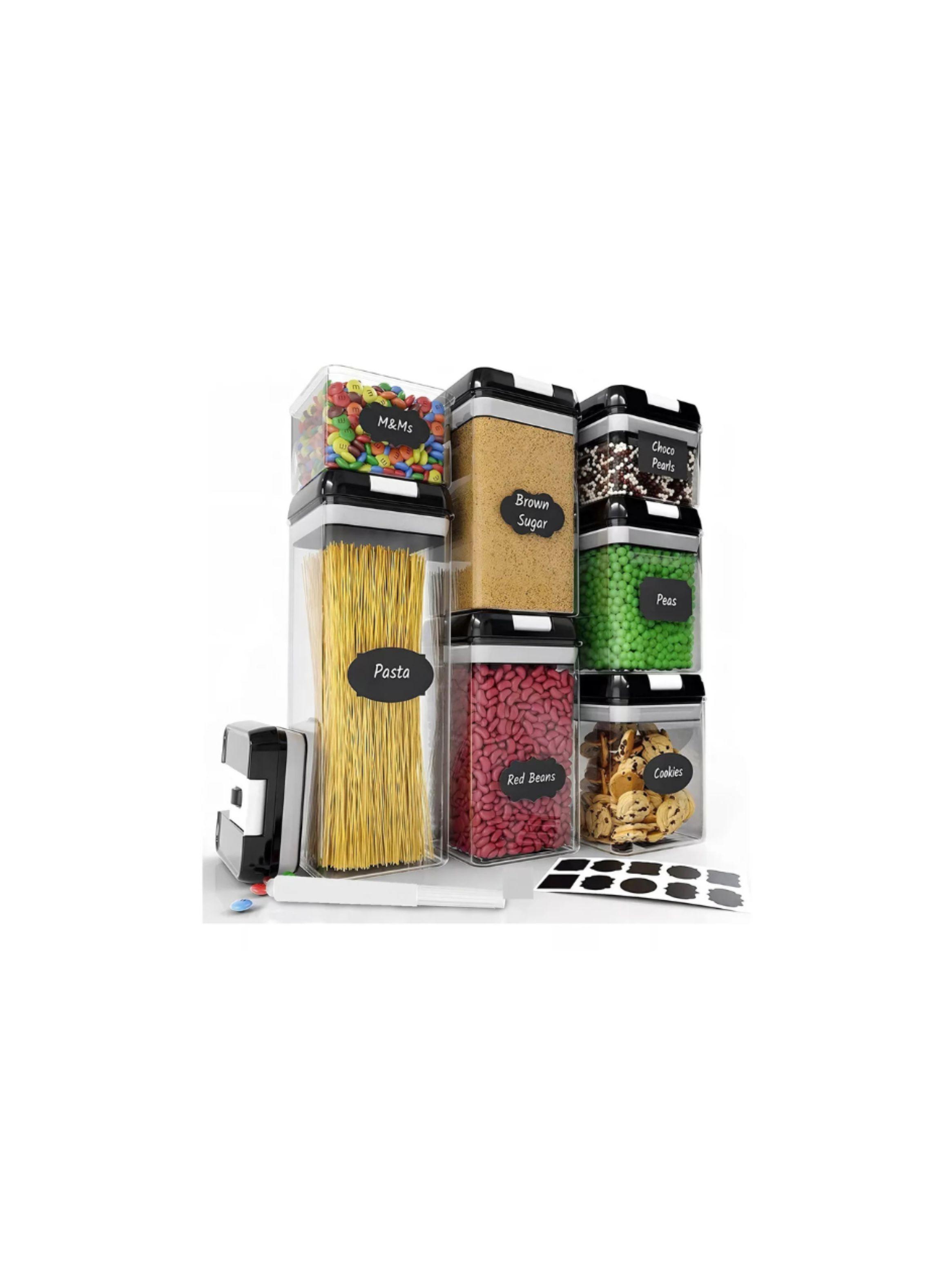 Organizador Set 7 contenedores Herméticos Para Cocina con tapa-1