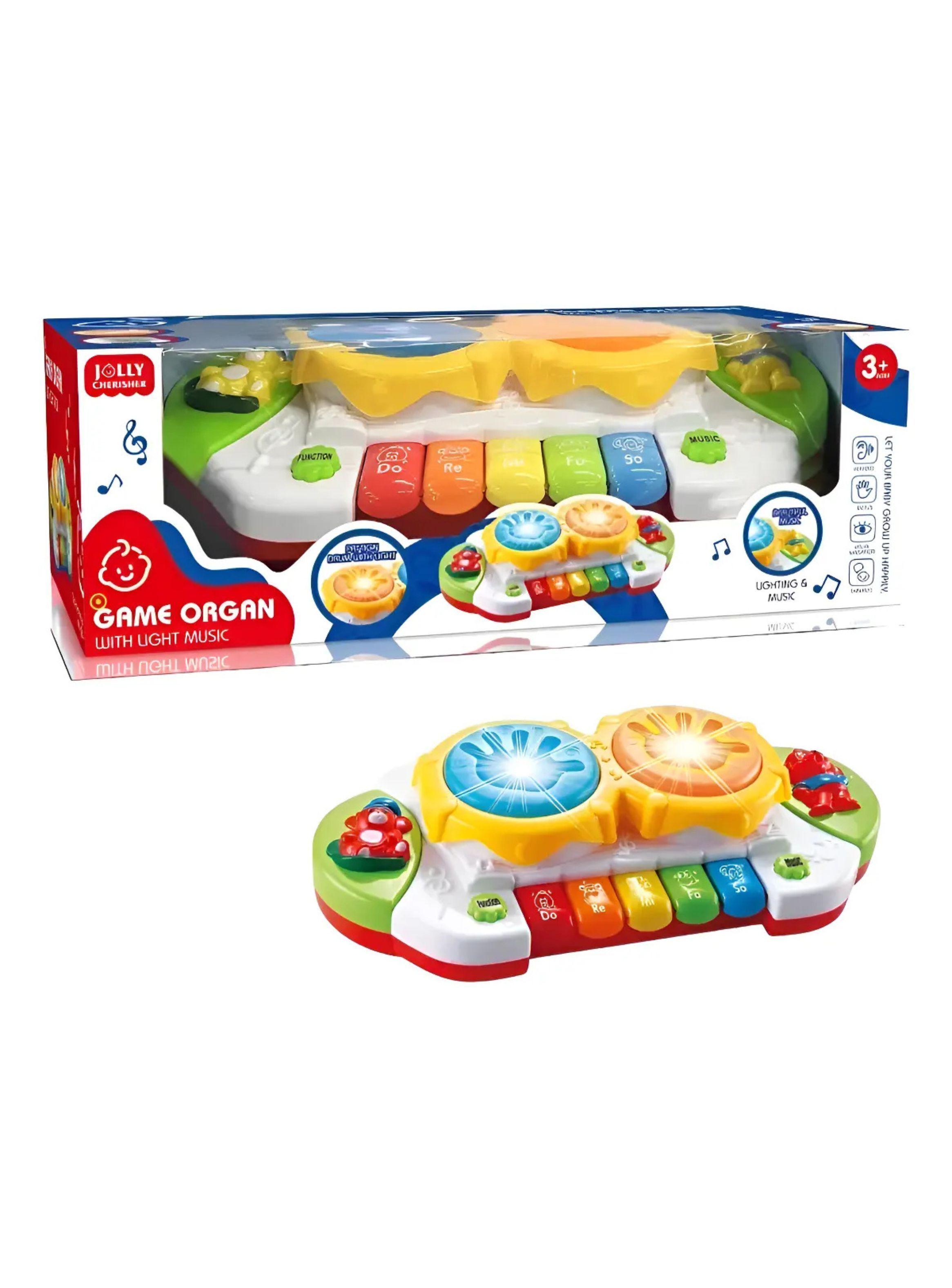 Juguete Piano y Tambor Musical Interactivo con Luces y Sonido para Bebés-4