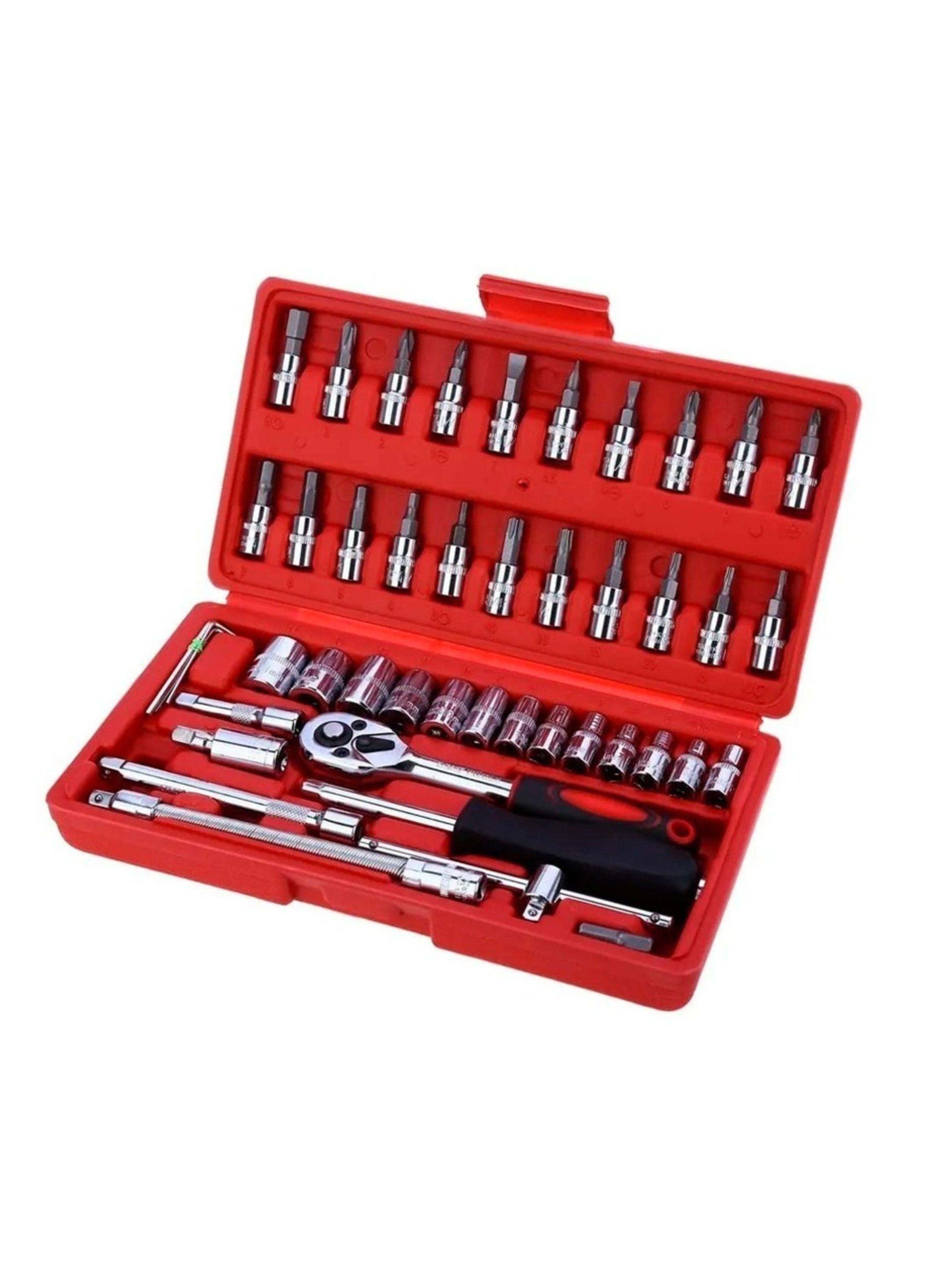 Caja De Herramientas Dados Ratchet 46 Piezas 1/4"-4