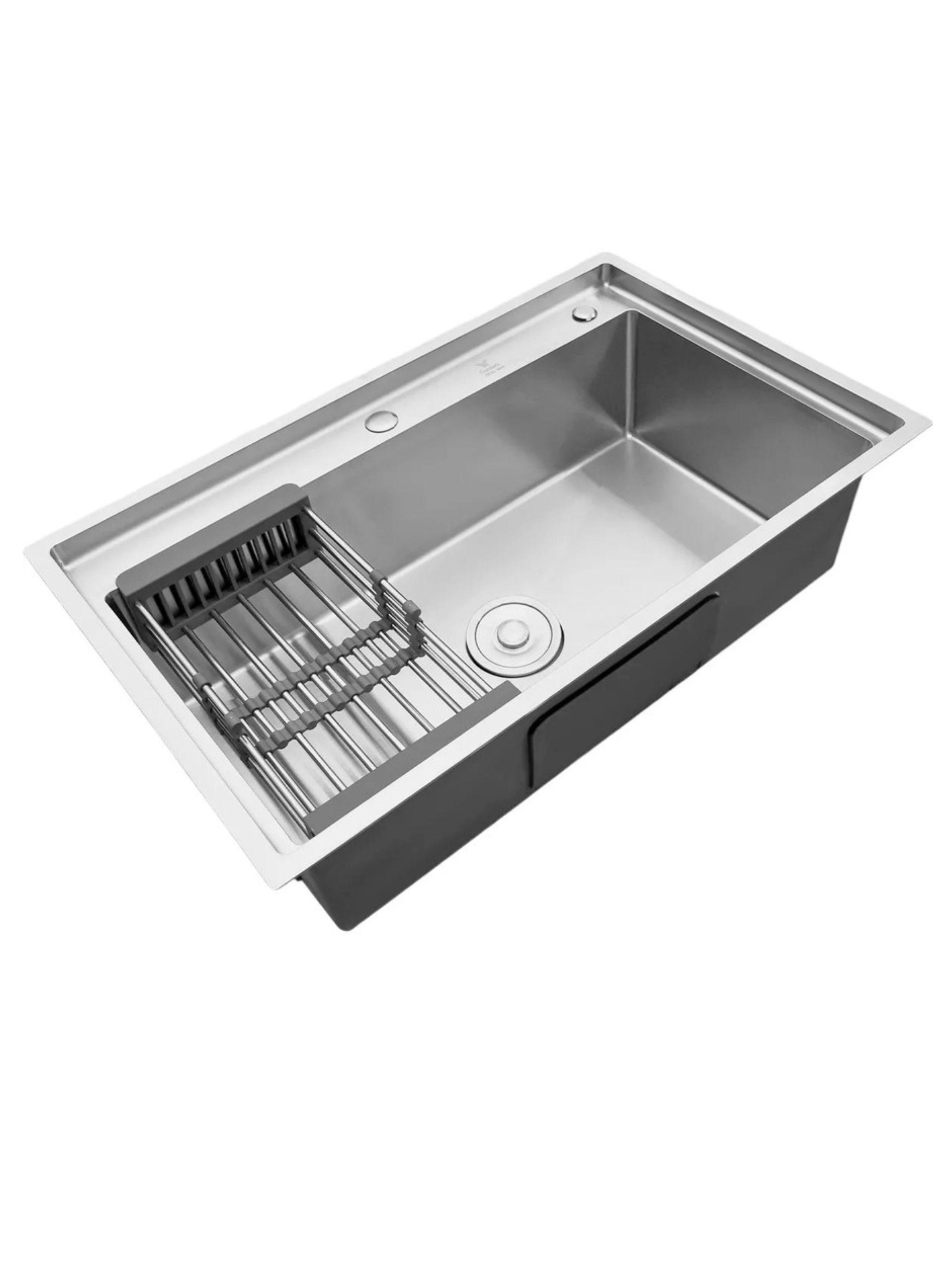 Fregadero De Cocina  Acero Inoxidable Escurridor Funcional Y Duradero-1