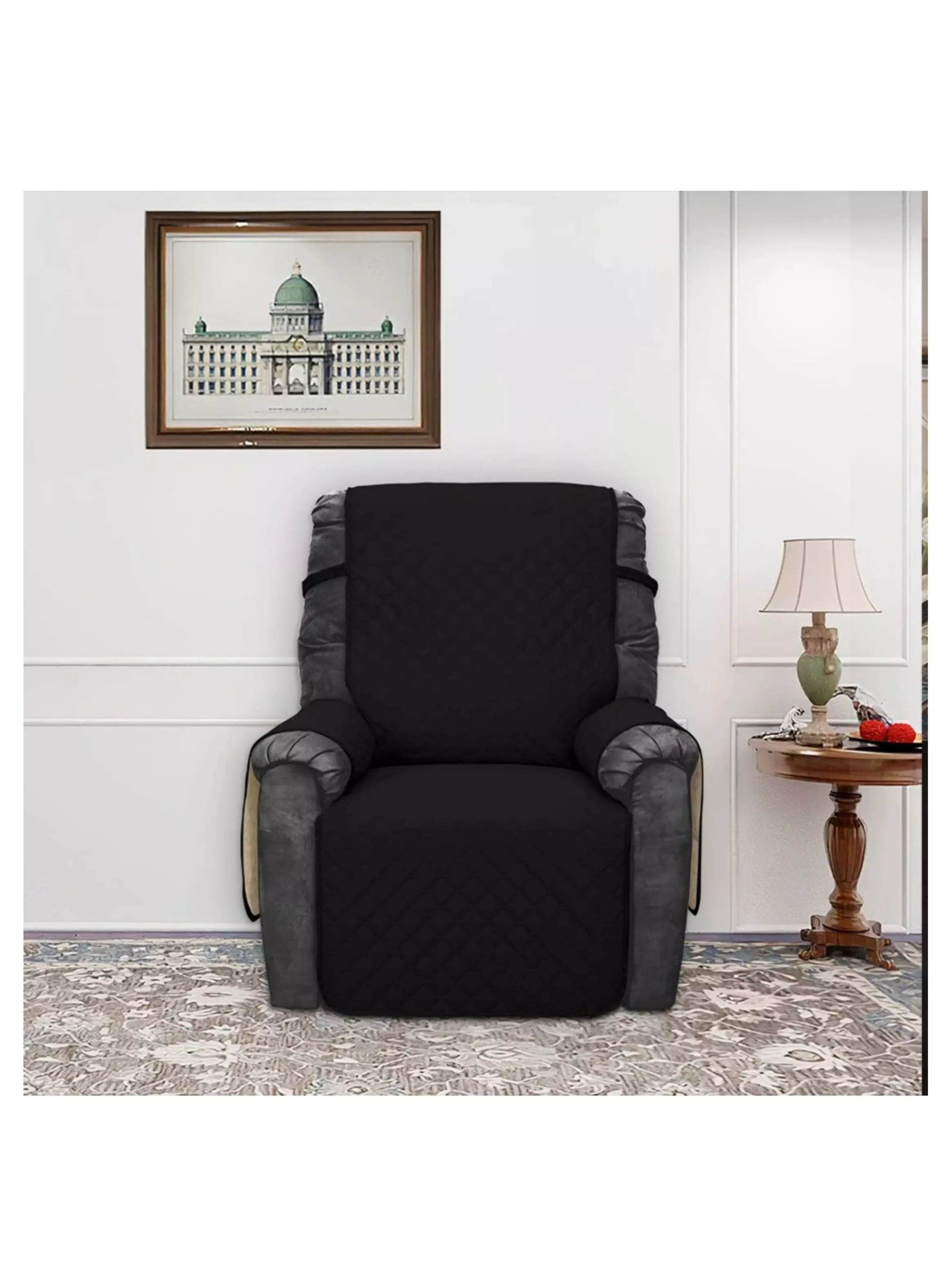 Protector De Sofá Individual Negro-3