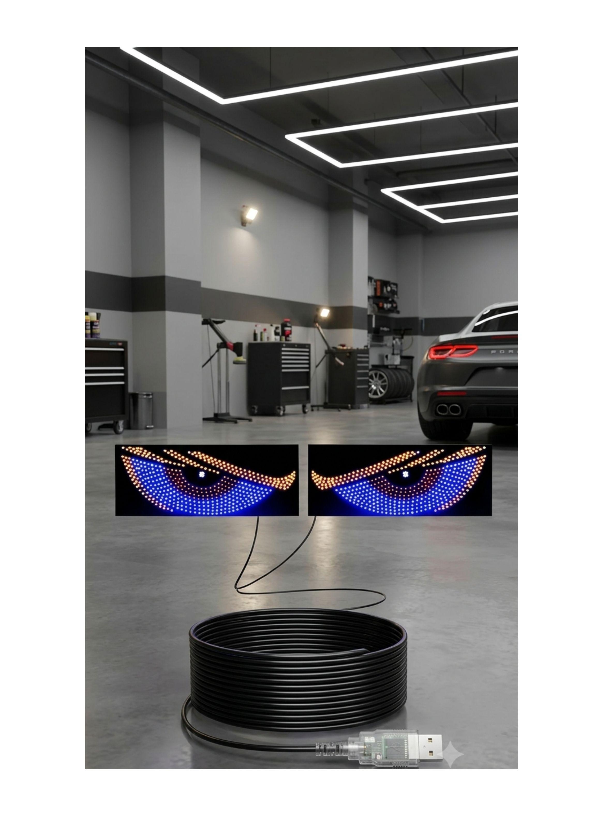 Luces Led Parabrisas Auto Ojos De Demonio Devil Eyes USB-2