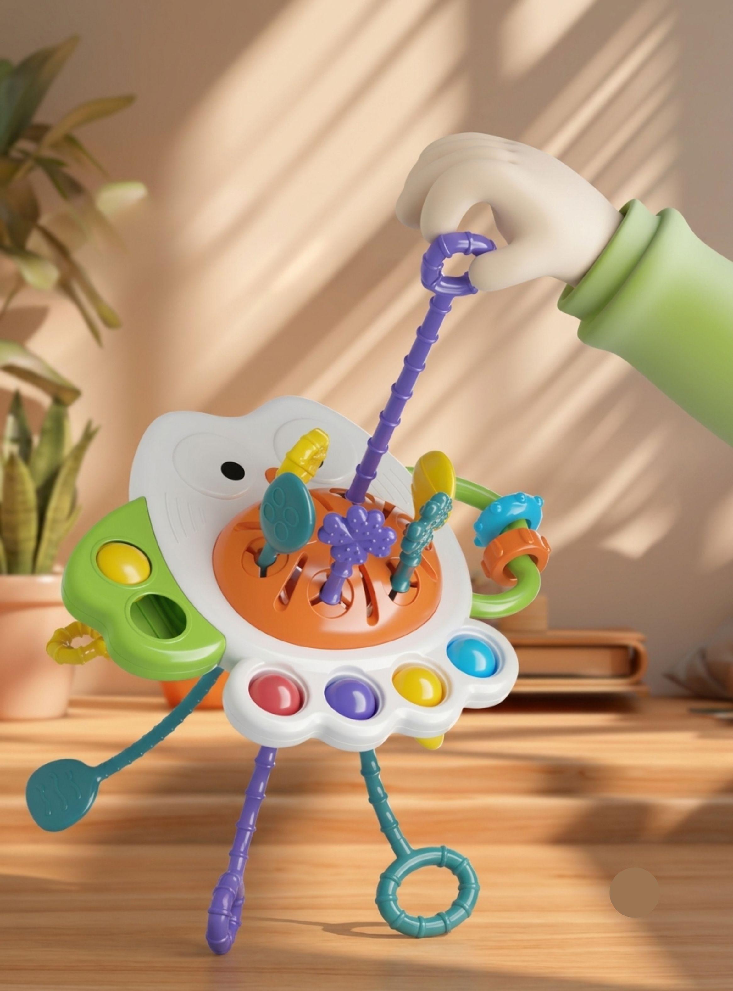 Juguete Sensorial Búho Bebé Pop It Giratorio Educativo-3