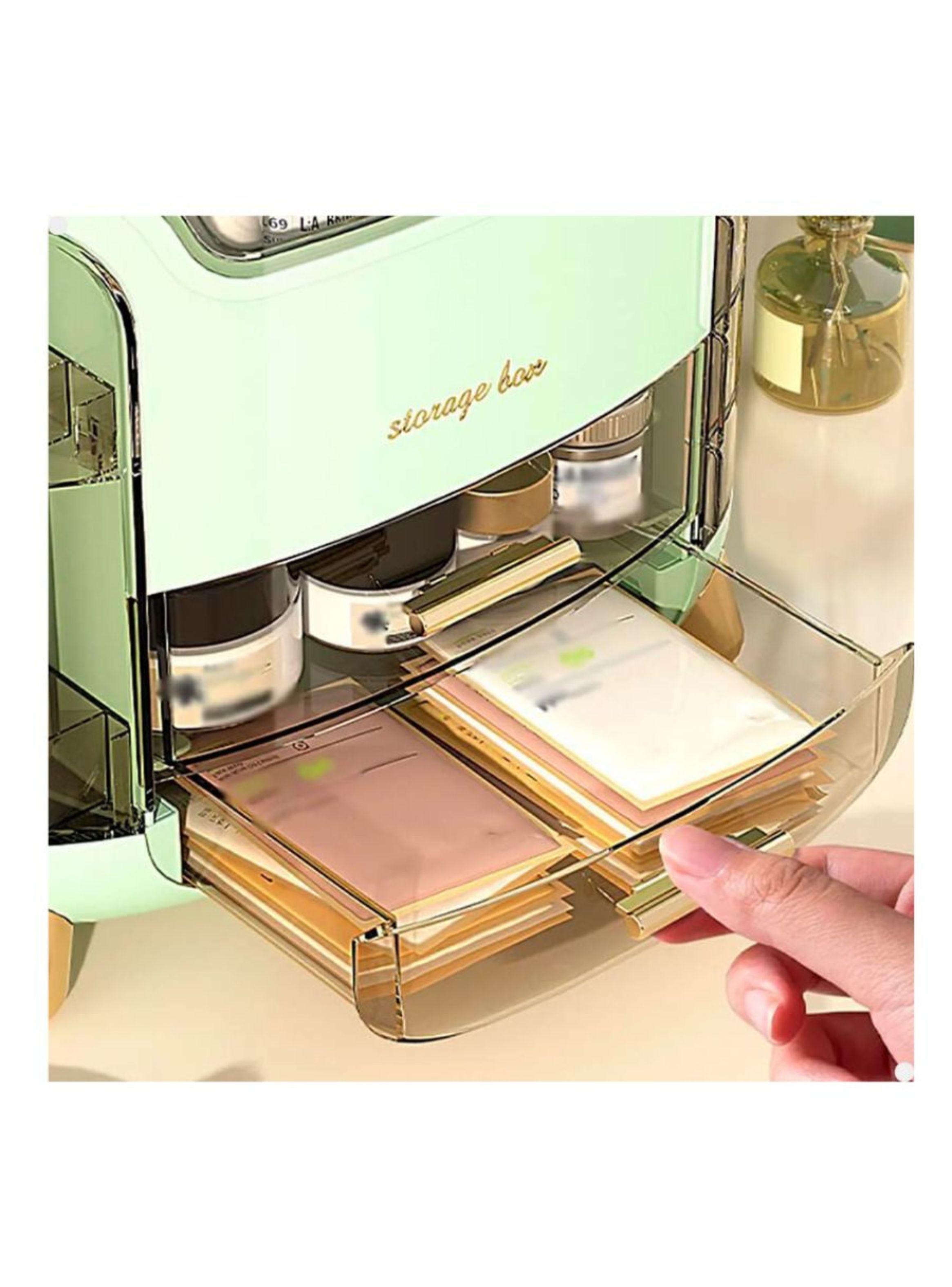 Caja Organizadora Maquillaje Cosmetiquera Verde-5