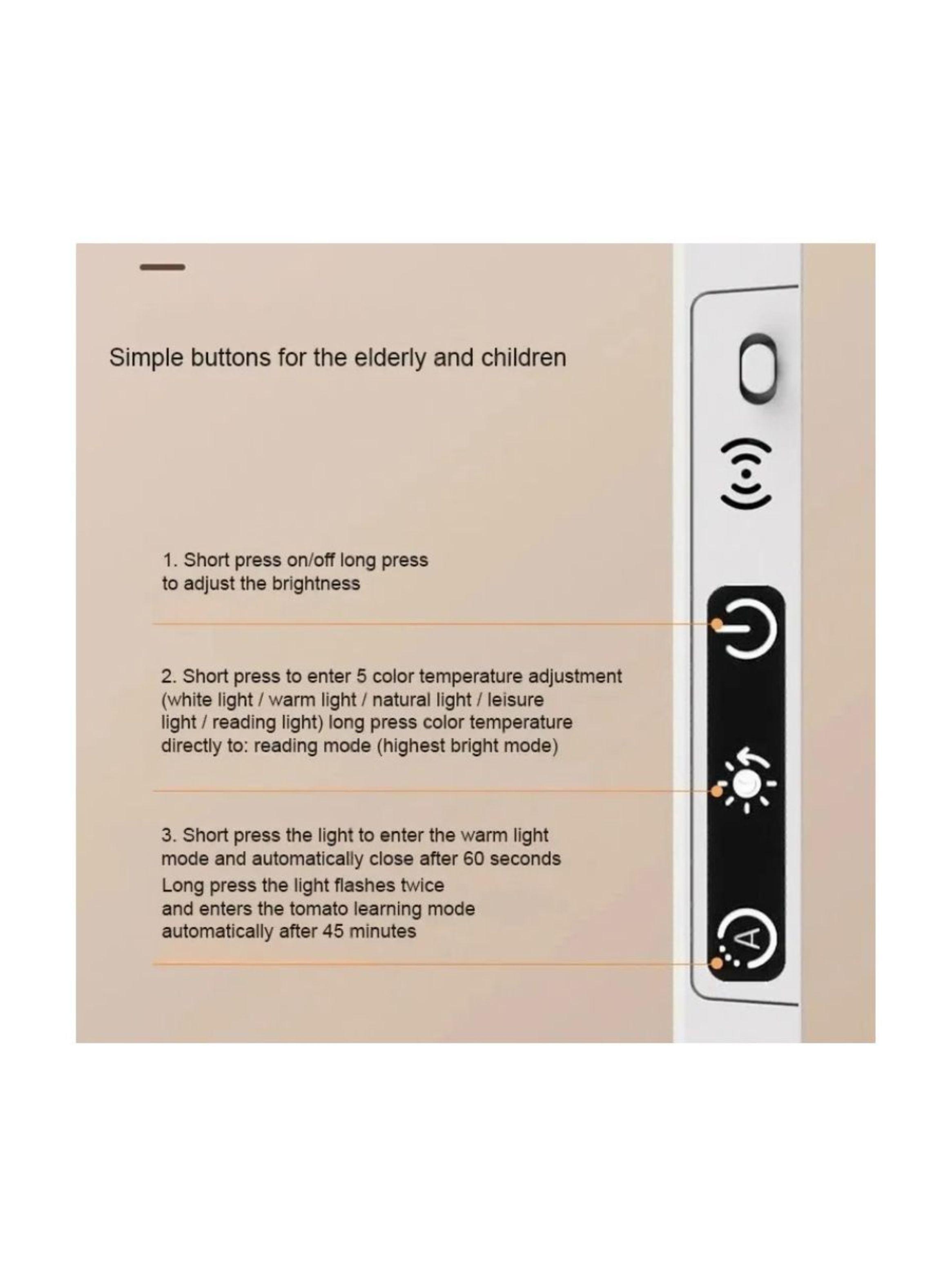 Lampara Recargable Magnética con Control Remoto Ajustable 35cm-4