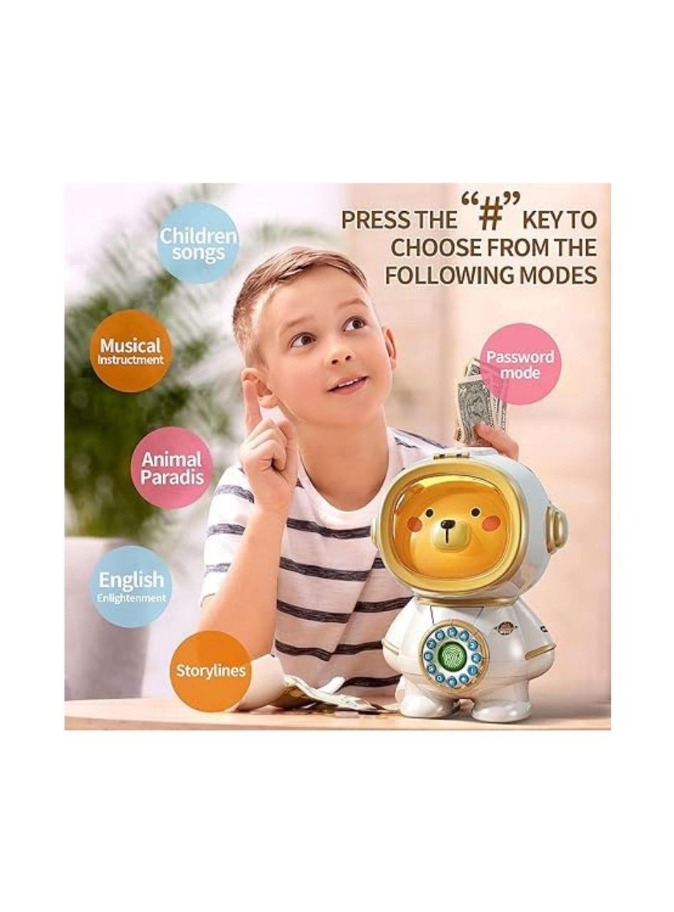 Hucha Alcancia Infantil Electronico con Contraseña y Huella-3