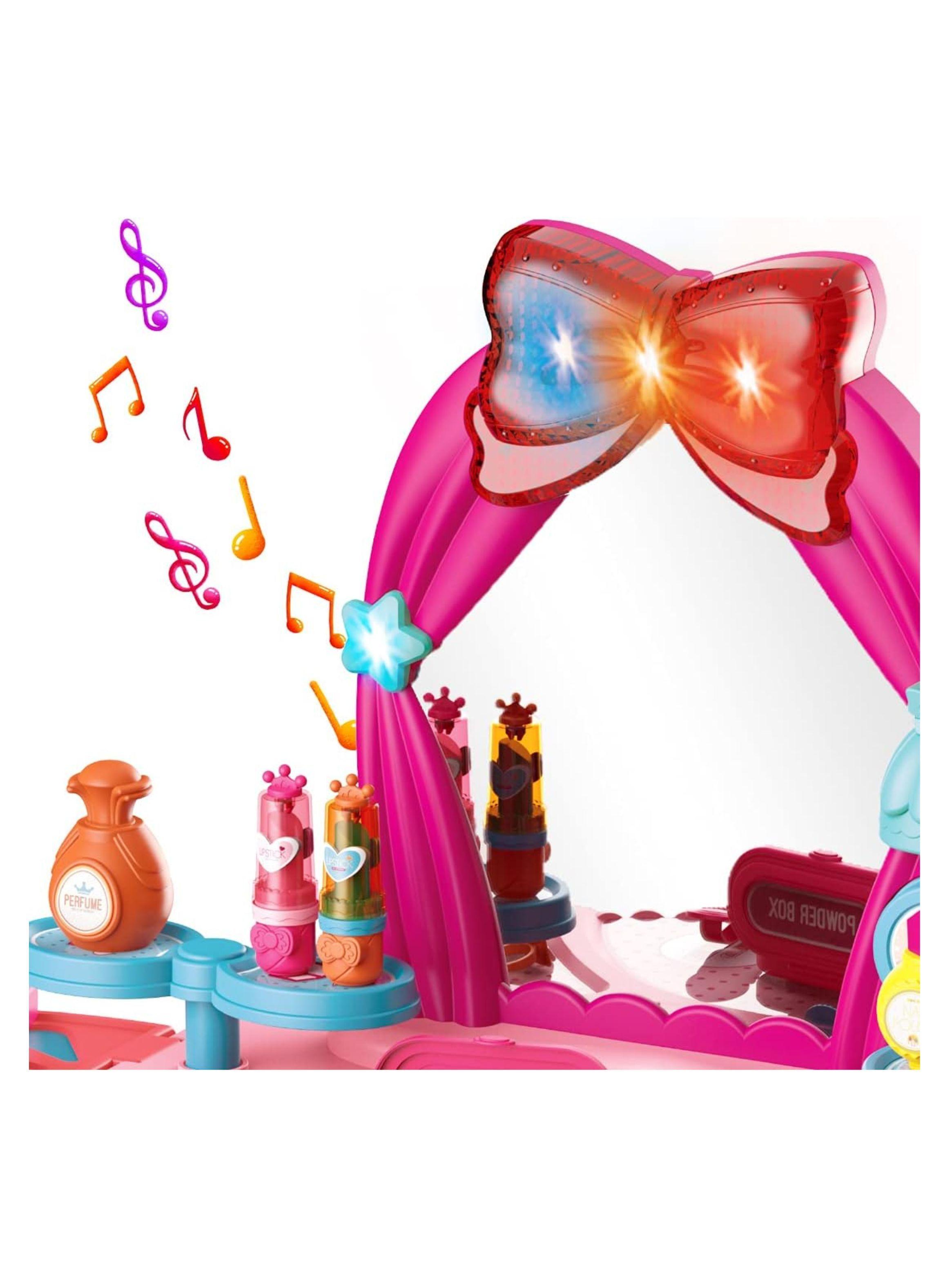 Tocador De Juguete Niñas Espejo Musical 36 Piezas Con Silla-4